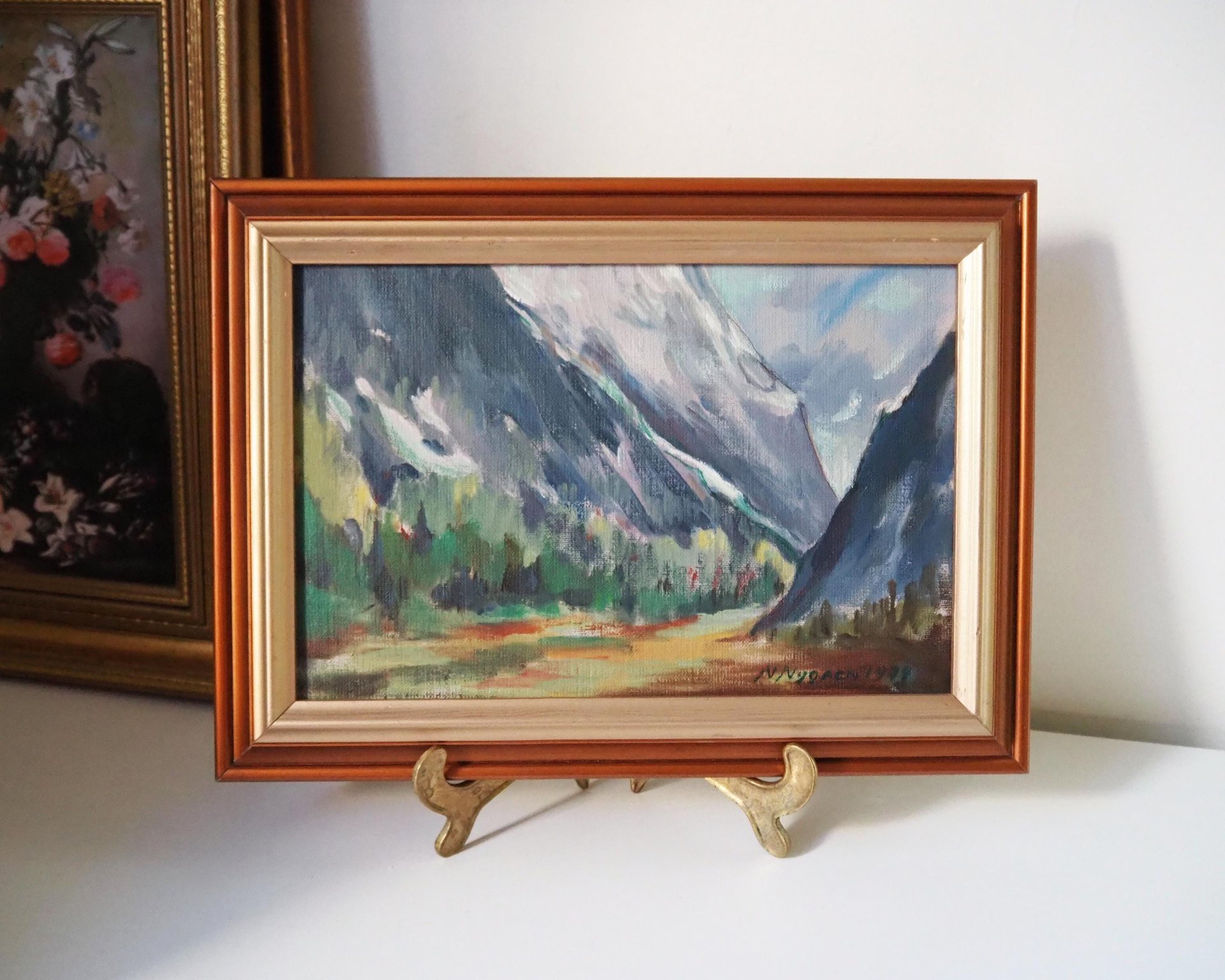 Vintage painting | Vintage landscape painting | Italian scenery wall art | Framed vintage art | Framed wall art | Vintage wall art