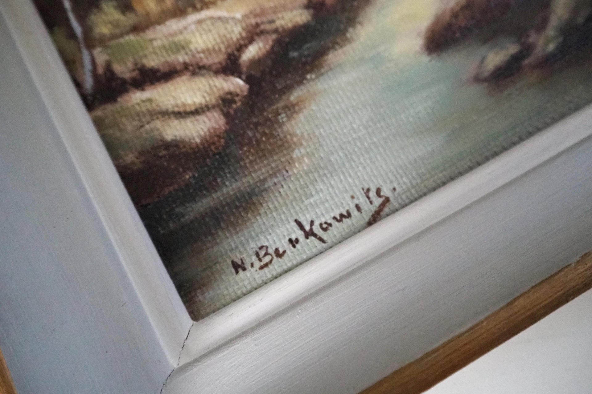 Vintage painting | Vintage scenery painting | Finnish scenery wall art | Framed vintage art | Small vintage painting | Vintage wall art