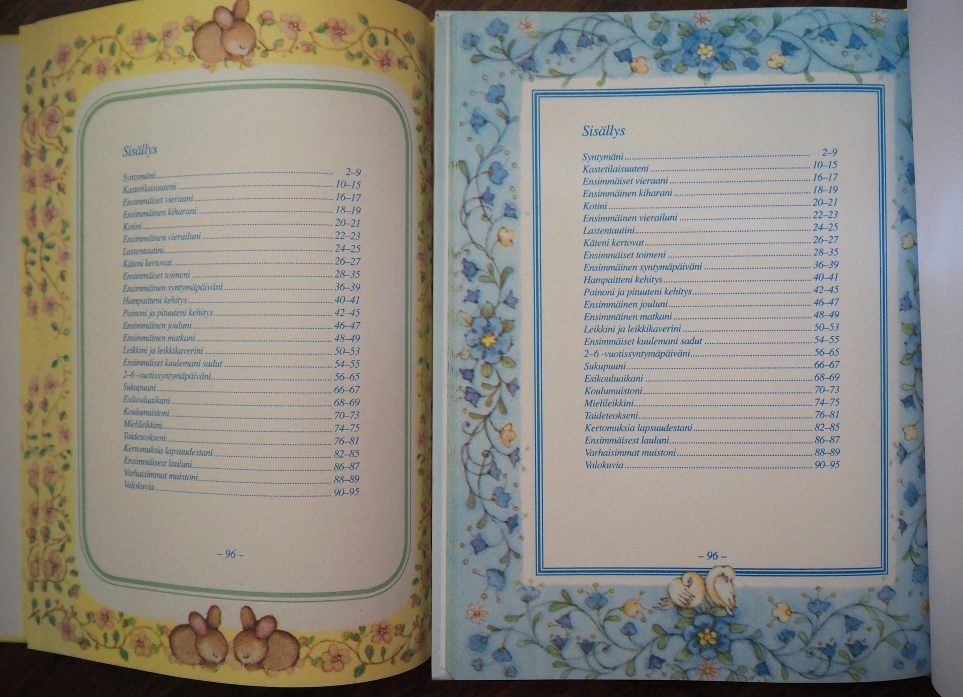 Vintage baby memory books | Finnish baby albums | Vintage baby books | Vintage baby album in Finnish | Vintage baby journal | Vauvamuistot