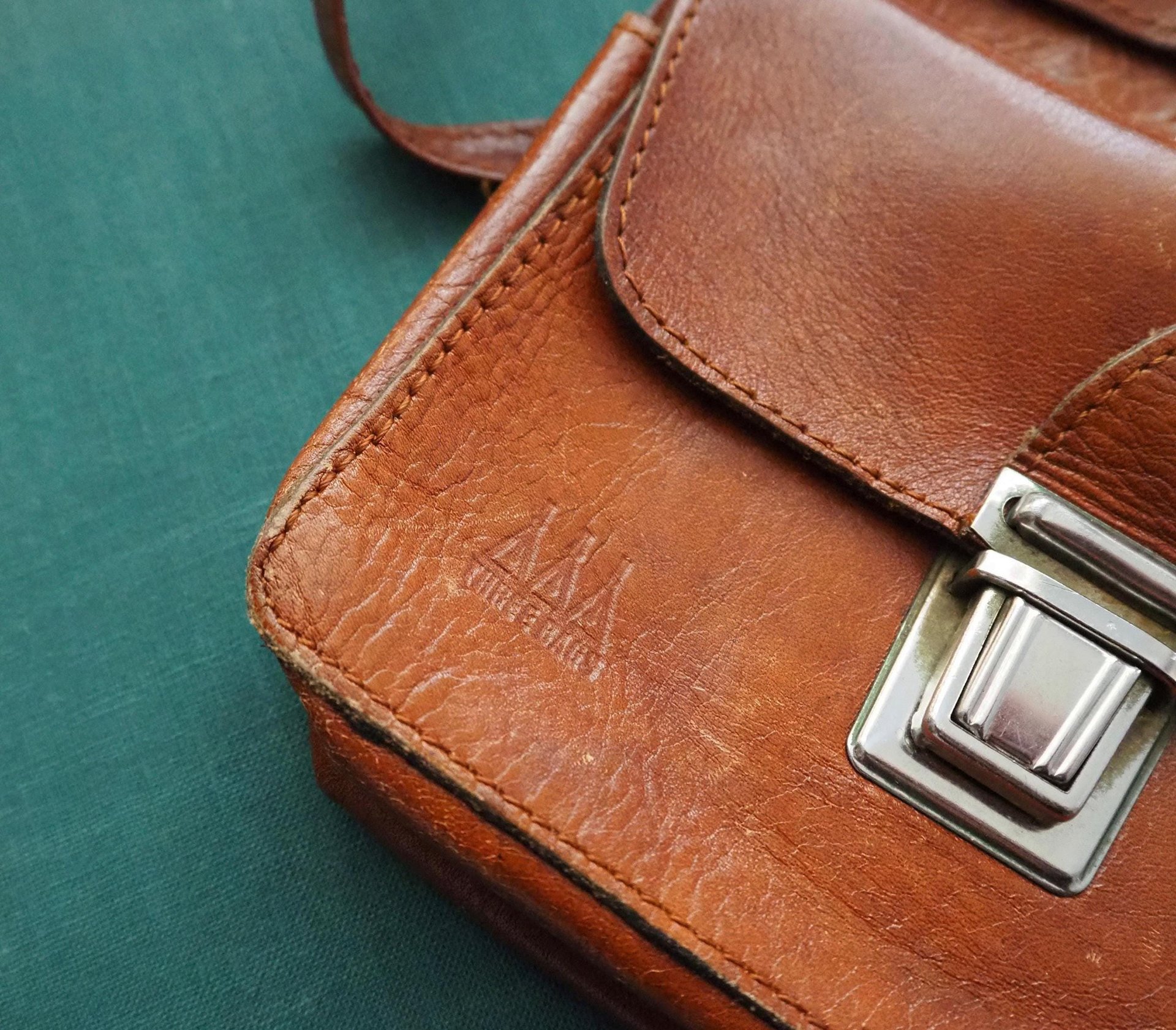 Vintage leather bag | Three Bags leather bag | Brown purse bag | Vintage leather crossbody bag | Vintage belt bag | Made in Finland