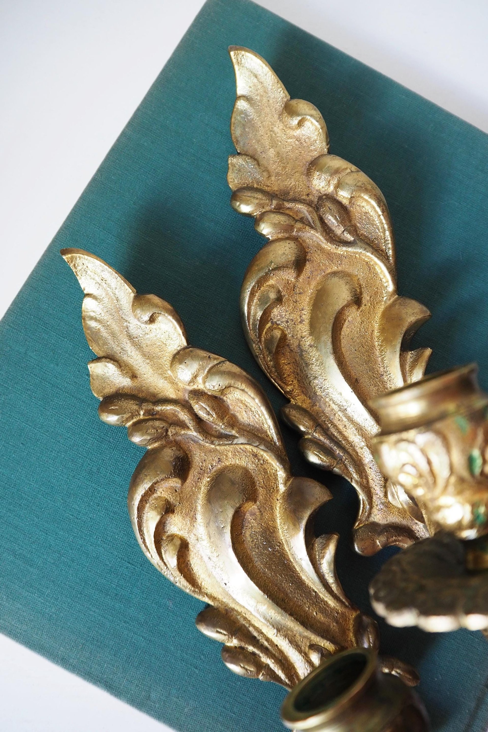 Pair of vintage candle sconces | Vintage wall sconces | Vintage candle sconces | Wall candle sconce pair