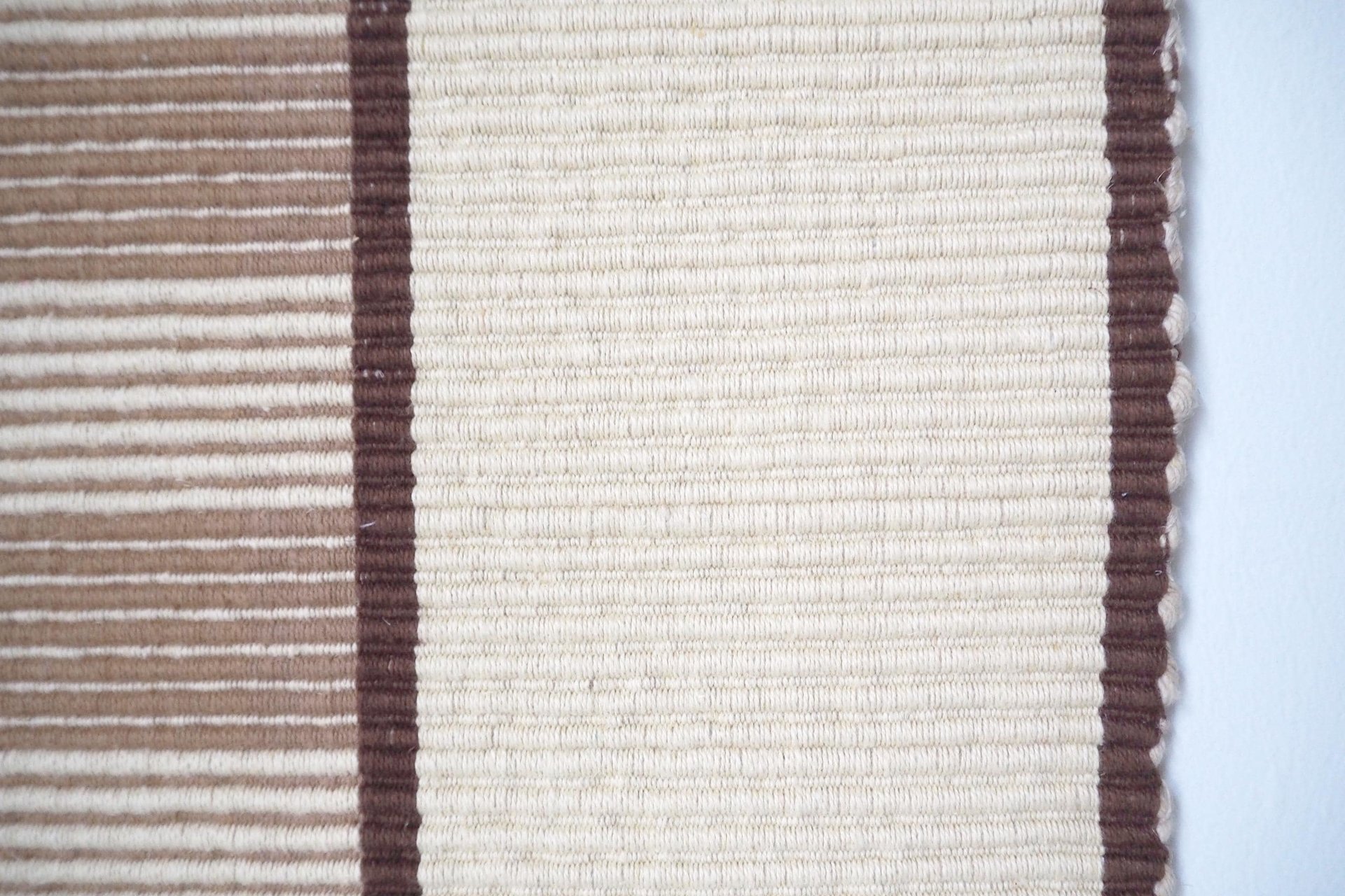 Vintage wall hanging | Large wall hanging | Scandinavian woven textile | Brown and beige wall hanging