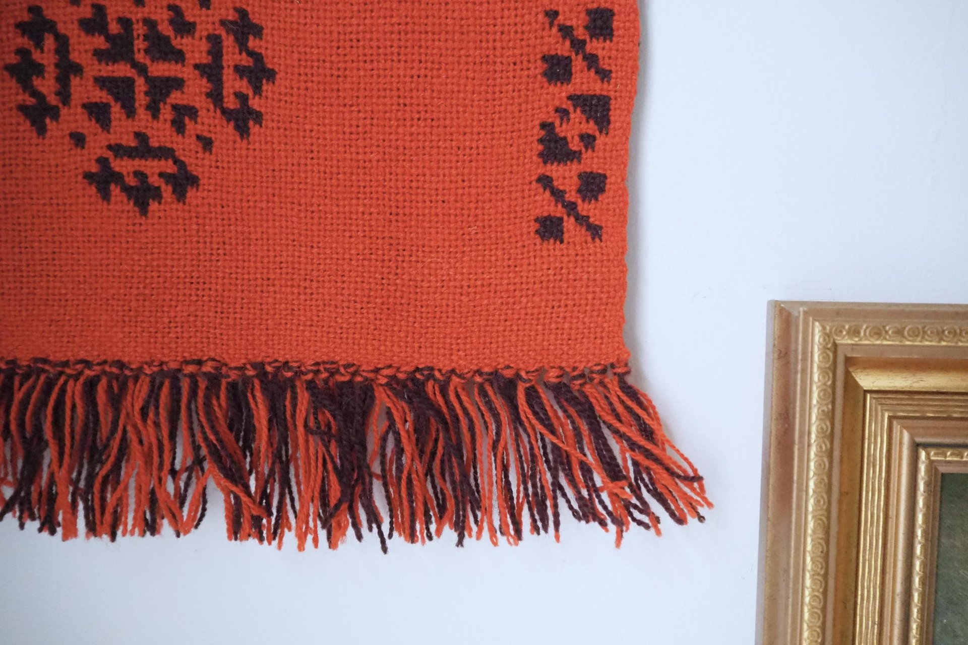 Vintage wall hanging | Long wall hanging | Scandinavian wall hanging | Vintage wall tapestry | Handmade wall tapestry | Reversible tapestry
