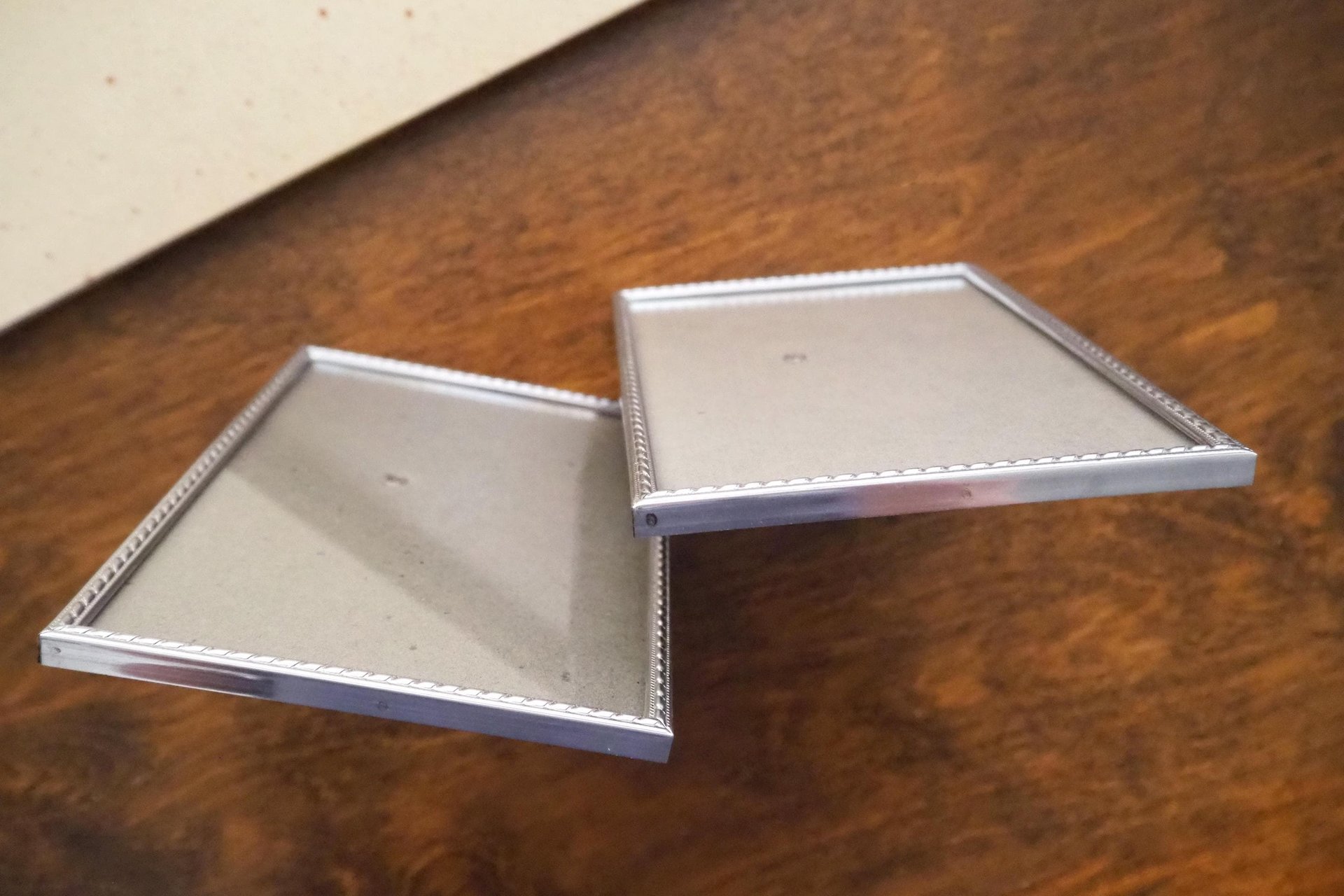 Set of two vintage silver plated photo frames | Silver plated photo frame 11x15 cm | Vintage silver plated picture frames | Vintage frames