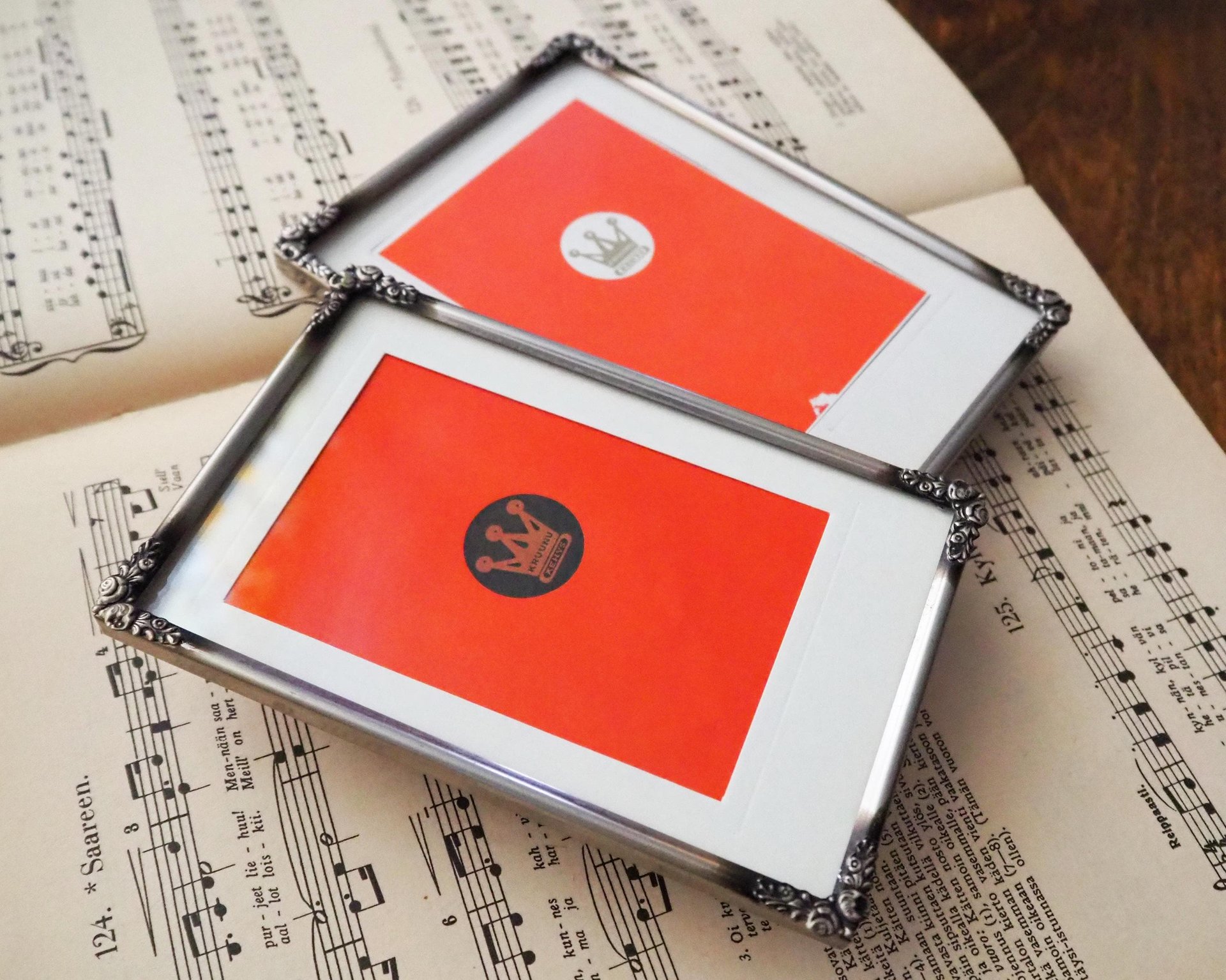 Set of two vintage silver plated photo frames | Small silver plated photo frames | Vintage picture frames | Matching frames