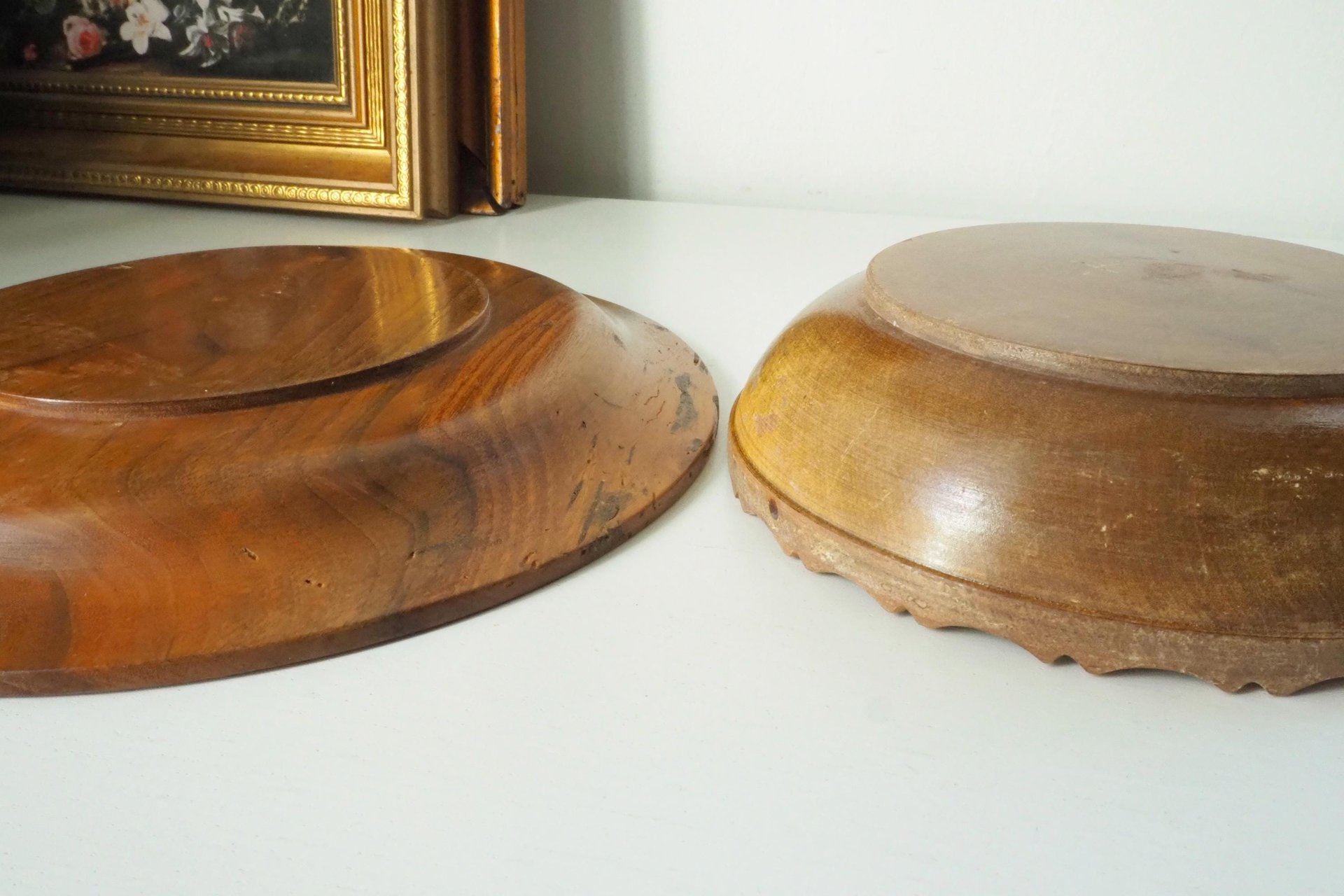 Vintage wooden bowls | Hand carved wooden plates | Ornamented wooden bowls | Handmade vintage wood bowls | Vintage wood bowls