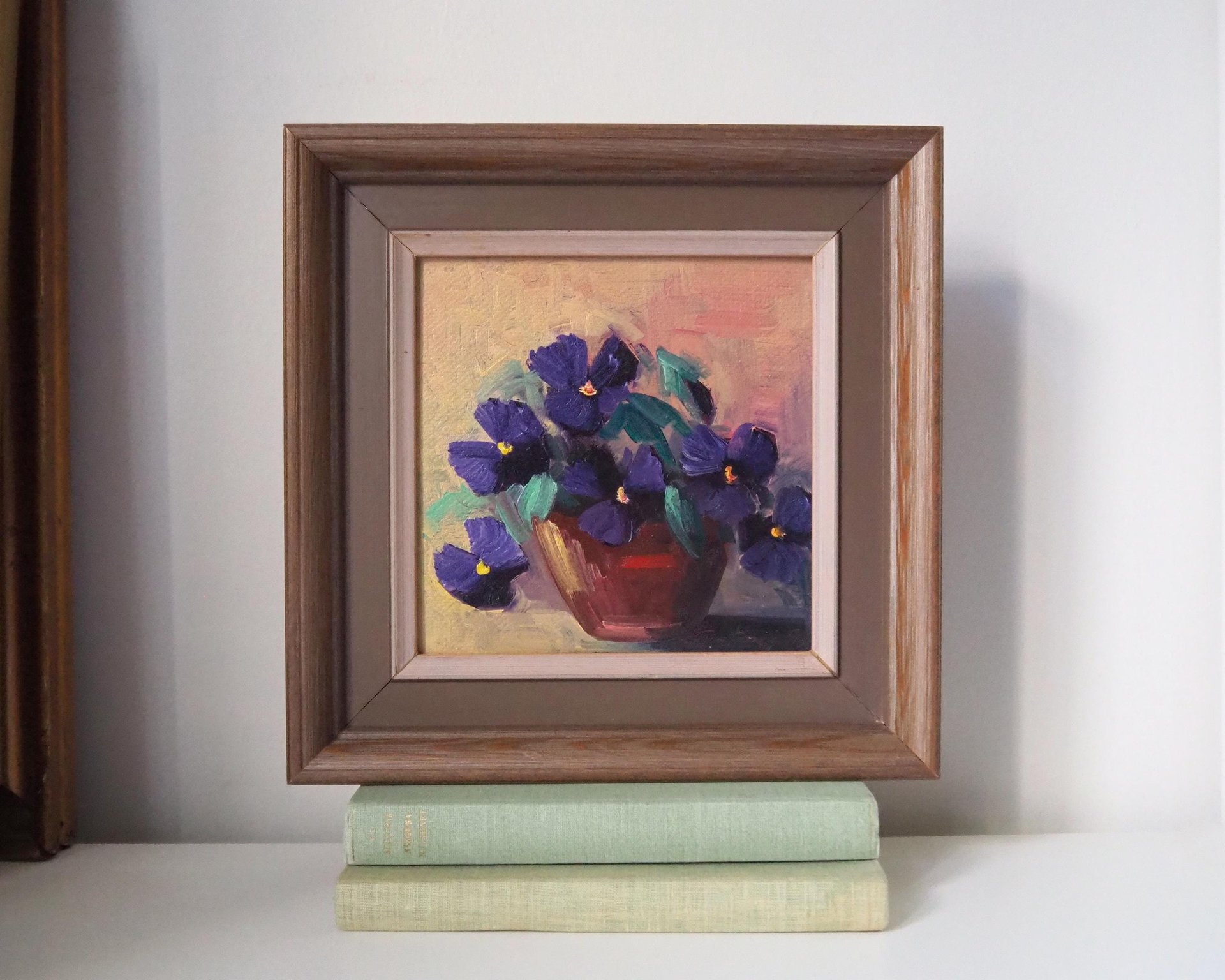 Vintage painting | Vintage flower painting | Finnish floral wall art | Framed vintage art | Small vintage painting | Vintage wall art