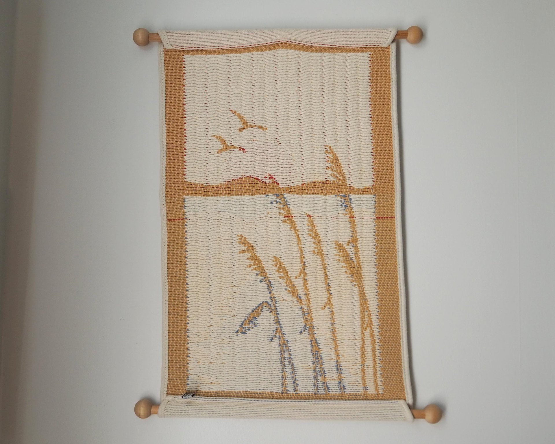 Vintage wall hanging | Sunset wall hanging | Vintage tapestry | Scandinavian woven textile | Made in Finland | Vintage wall tapestry