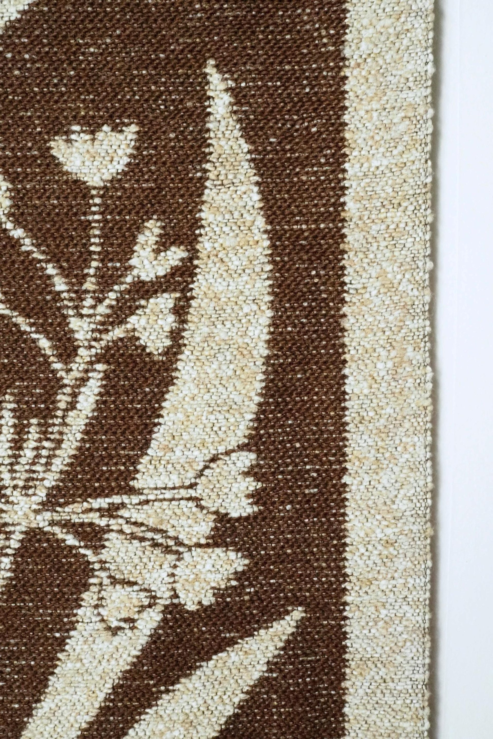 Vintage wall hanging | Large wall hanging | Scandinavian woven textile | Brown wall hanging
