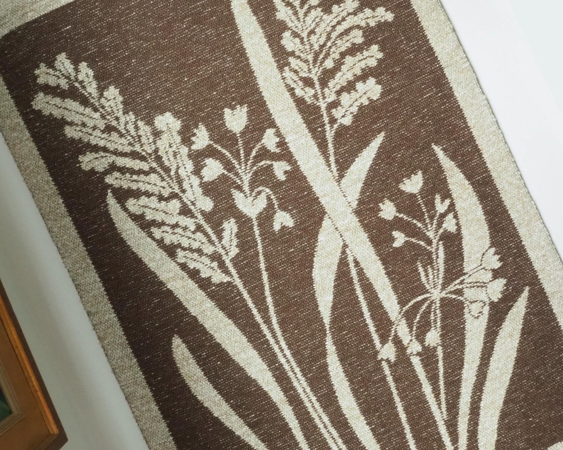 Vintage wall hanging | Large wall hanging | Scandinavian woven textile | Brown wall hanging