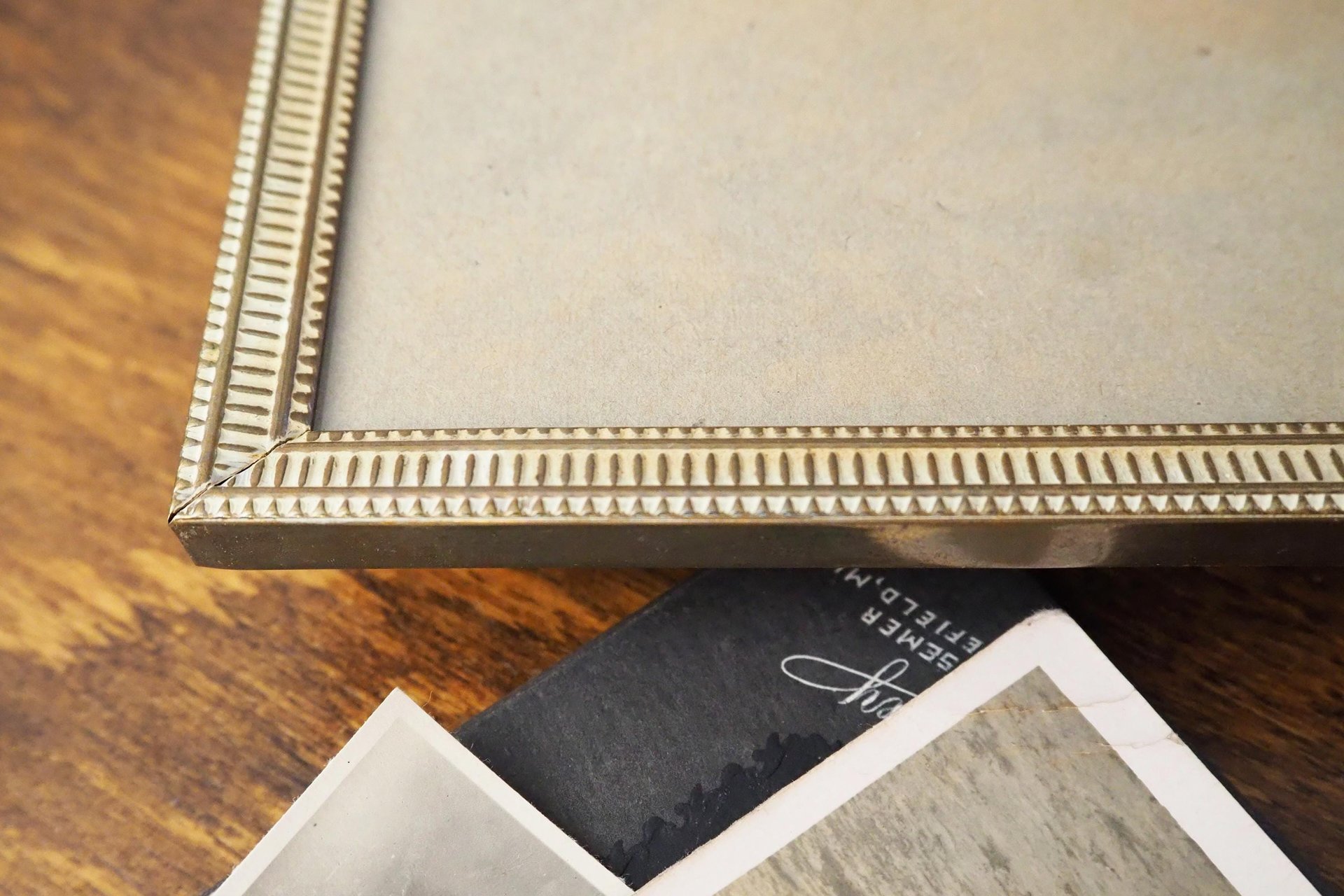 Set of two vintage brass photo frames | Brass photo frames 9x14 cm | Mismatched picture frames | Vintage brass picture frames