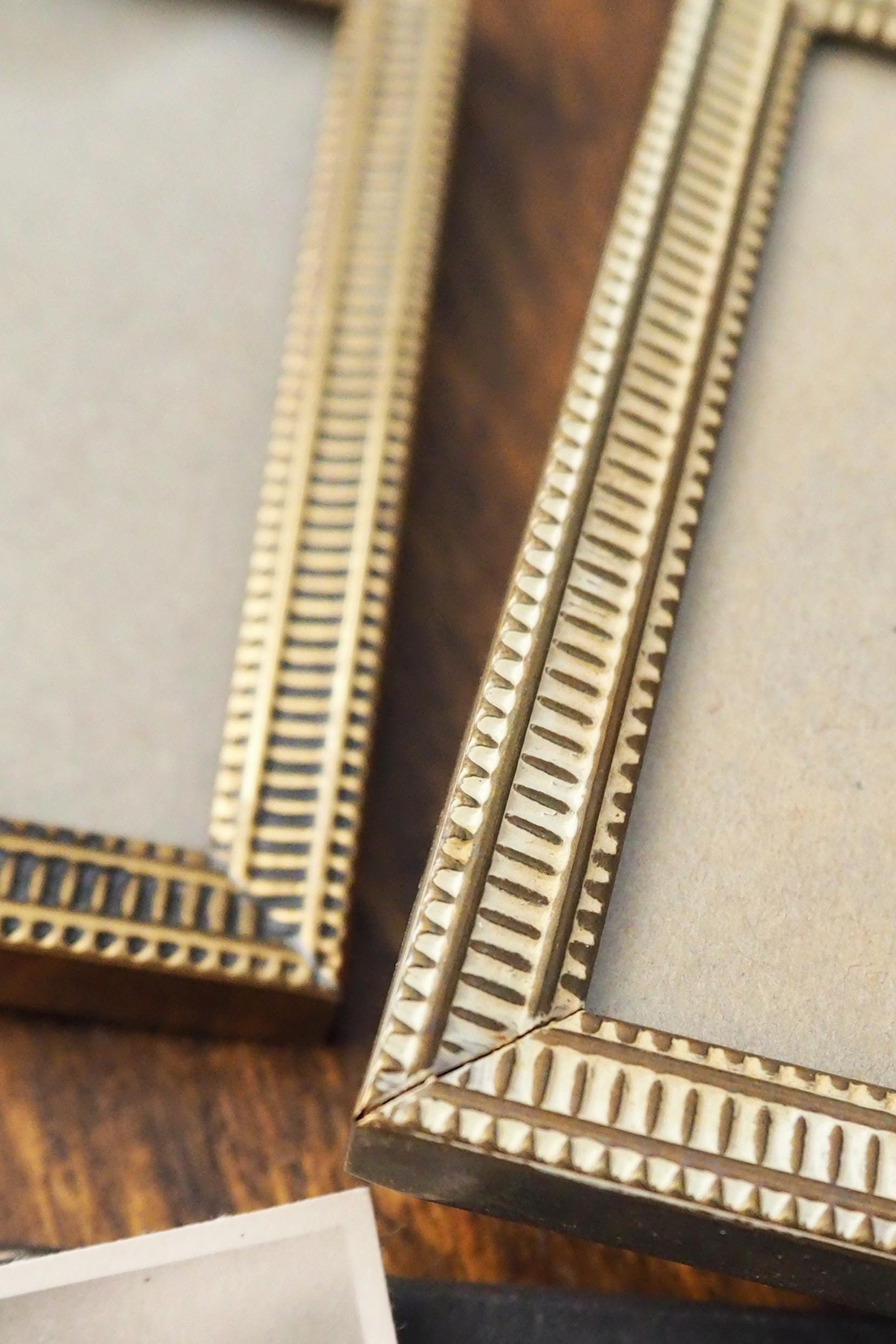 Set of two vintage brass photo frames | Brass photo frames 9x14 cm | Mismatched picture frames | Vintage brass picture frames