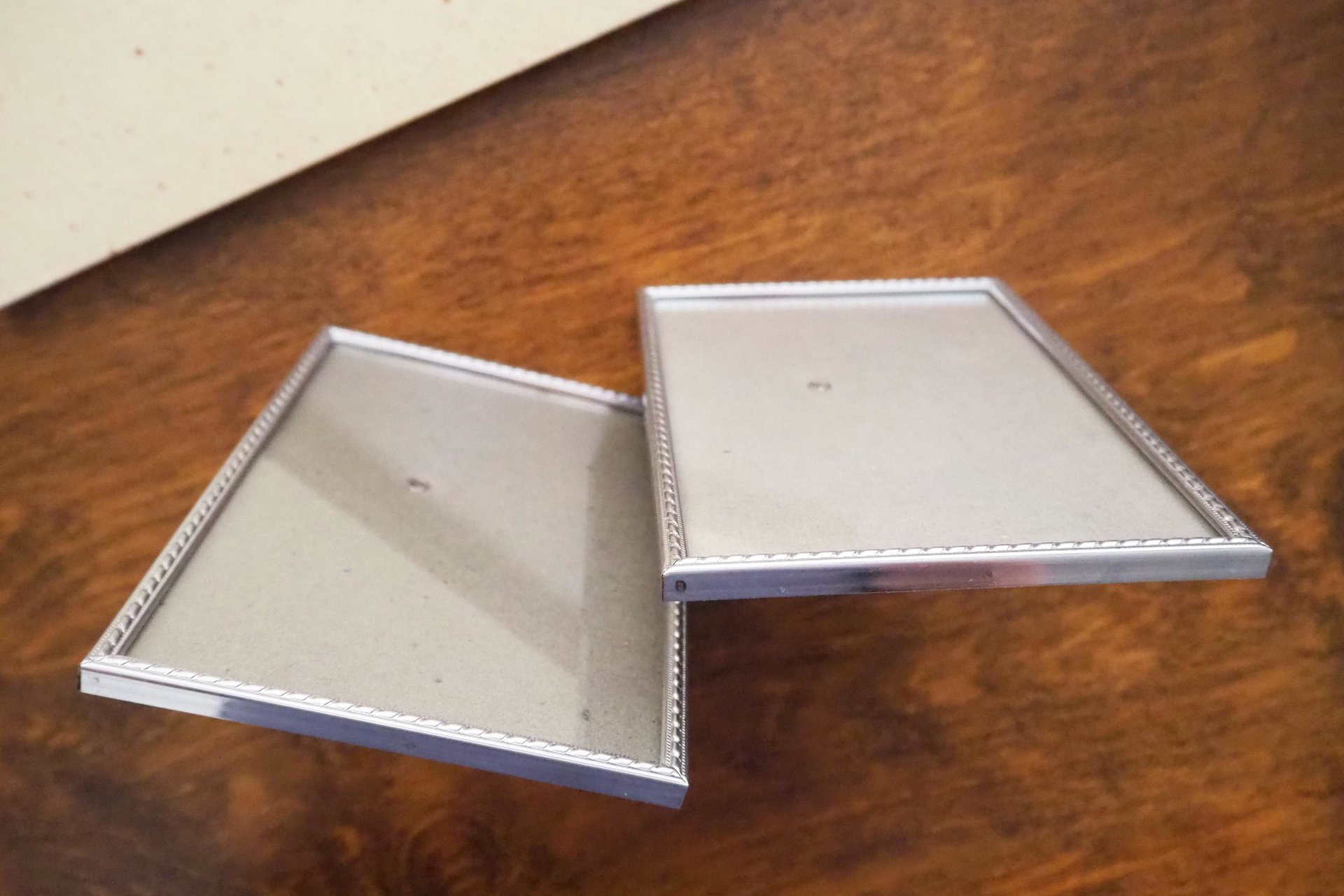 Set of two vintage silver plated photo frames | Silver plated photo frame 11x15 cm | Vintage silver plated picture frames | Vintage frames