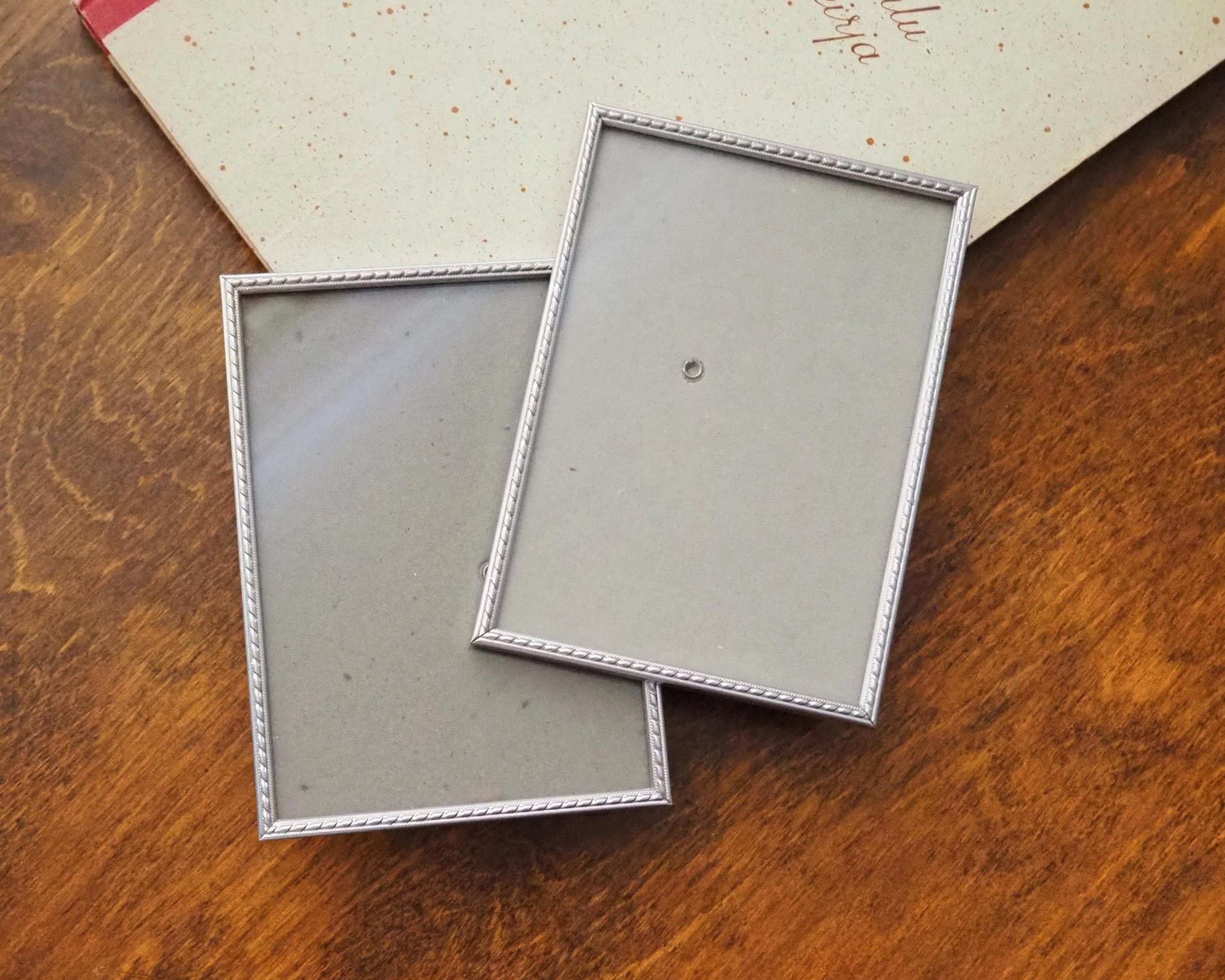 Set of two vintage silver plated photo frames | Silver plated photo frame 11x15 cm | Vintage silver plated picture frames | Vintage frames