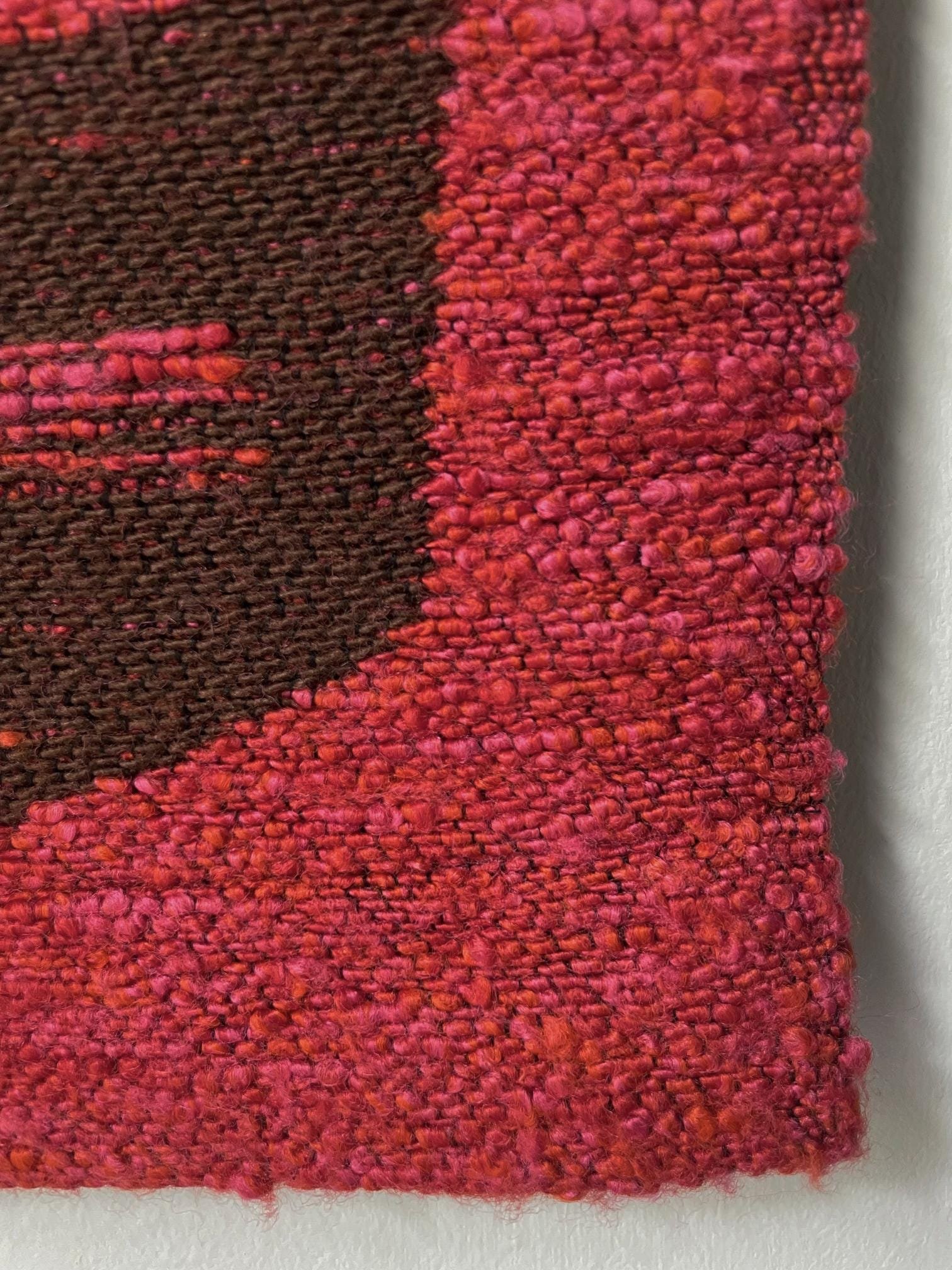 Vintage wall hanging | Large wall hanging | Scandinavian wall tapestry | 1970s wall tapestry | Retro wall hanging | Red and brown tapestry