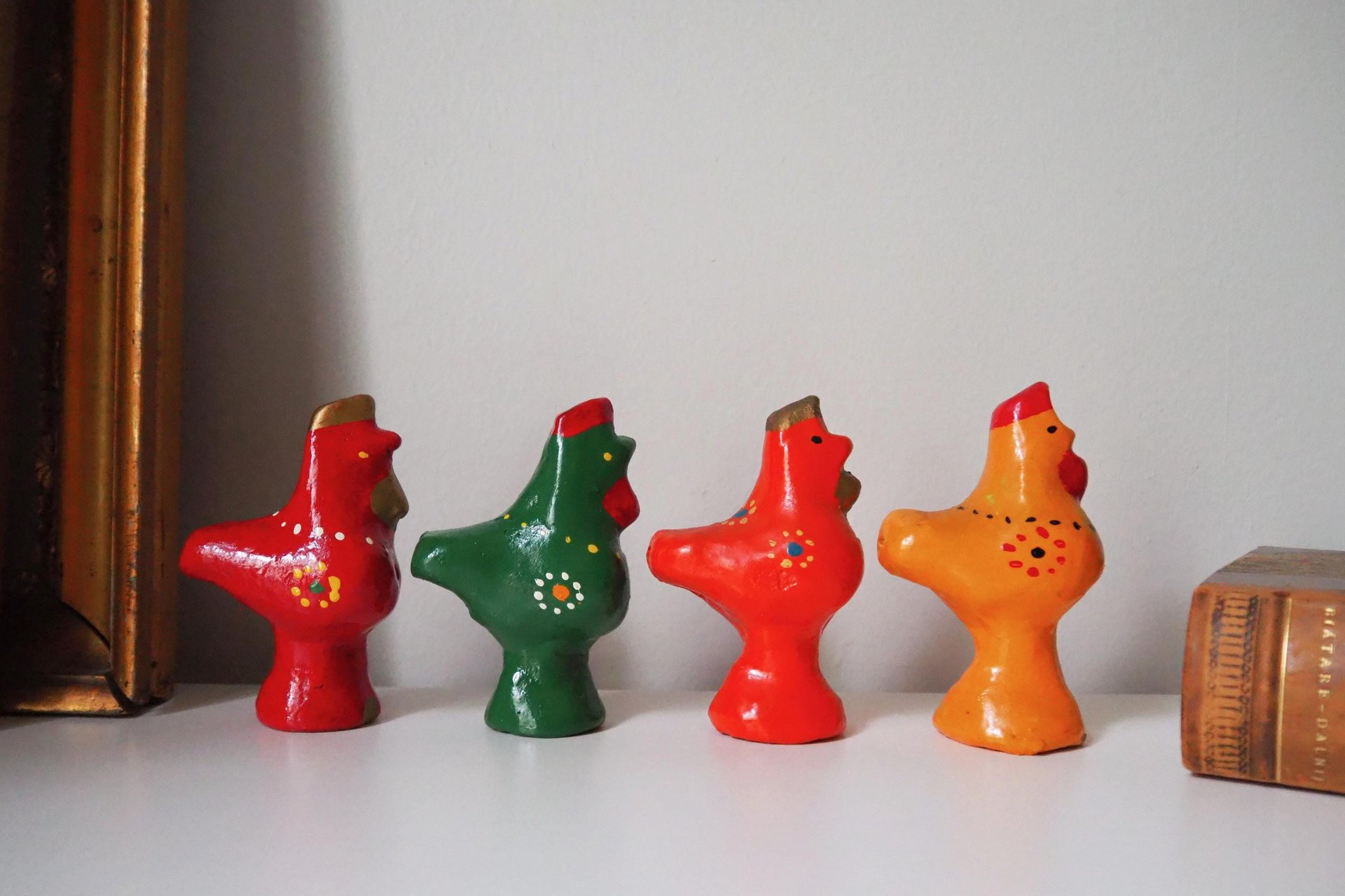 Vintage bird whistle set | Ceramic bird whistles | Retro bird whistles | Colourful bird whistles | Made in Finland | Finnish bird whistles