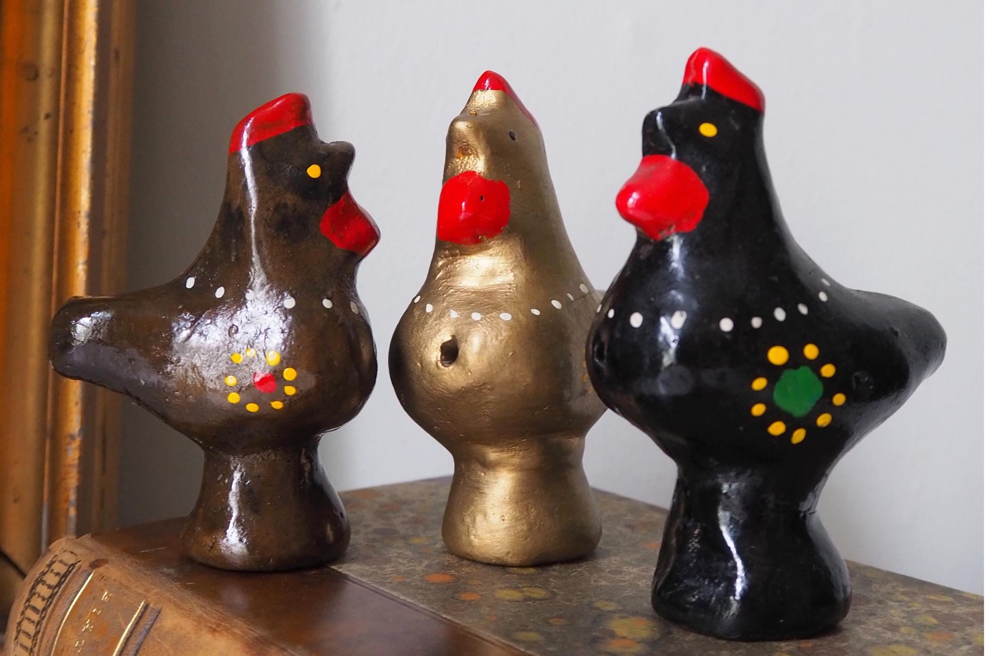 Vintage bird whistle set | Ceramic bird whistles | Retro bird whistles | Colourful bird whistles | Made in Finland | Finnish bird whistles