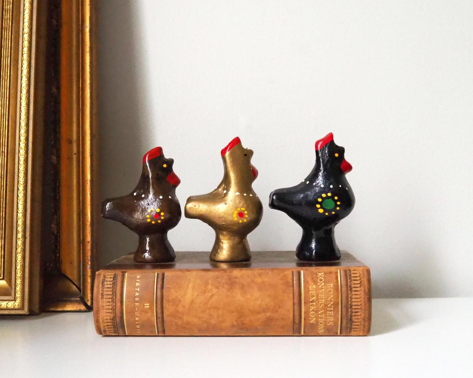 Vintage bird whistle set | Ceramic bird whistles | Retro bird whistles | Colourful bird whistles | Made in Finland | Finnish bird whistles