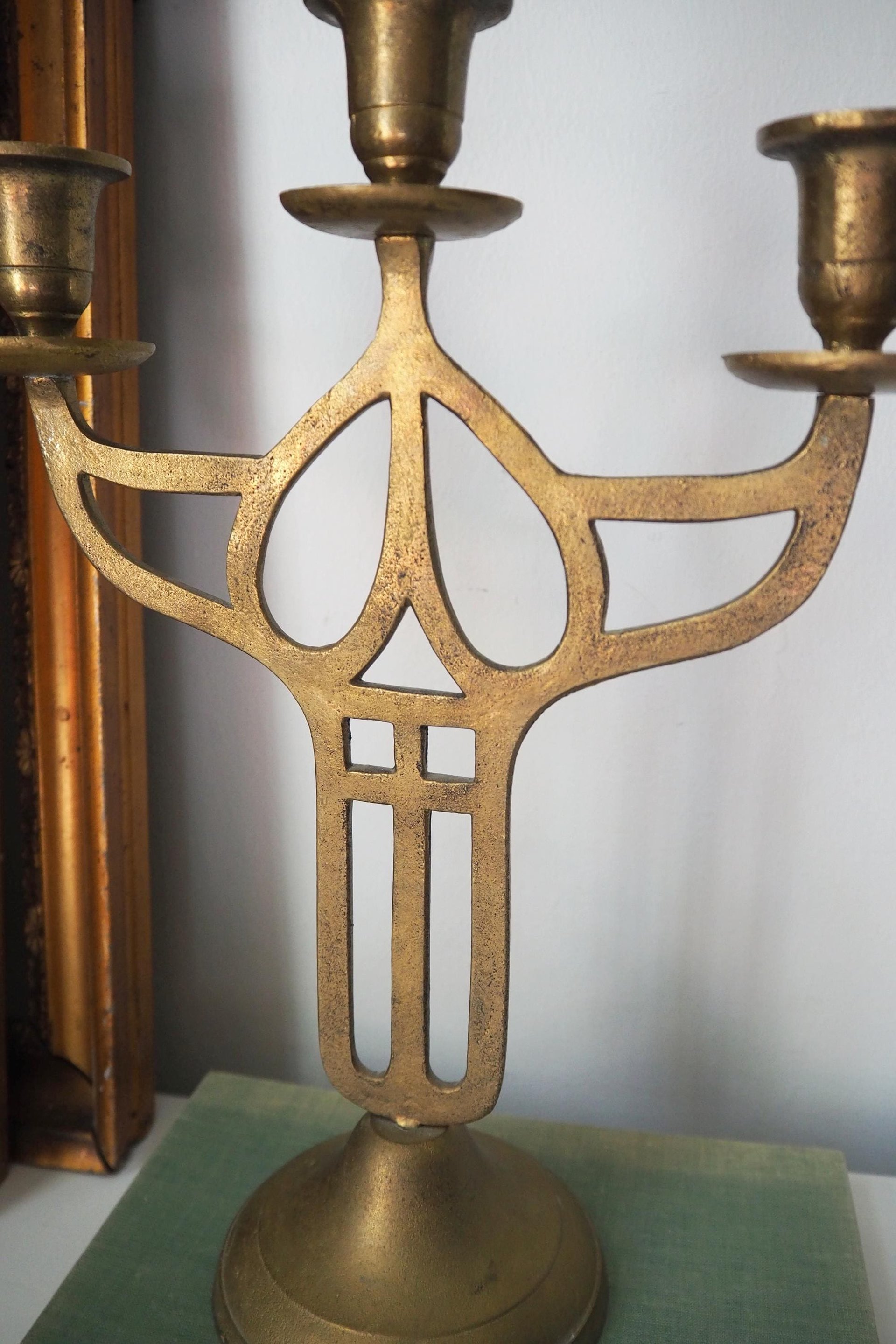 Vintage three arm candelabra | Vintage candelabrum | Three arm candlestick holder | Vintage candelabra | Art nouveau candelabrum