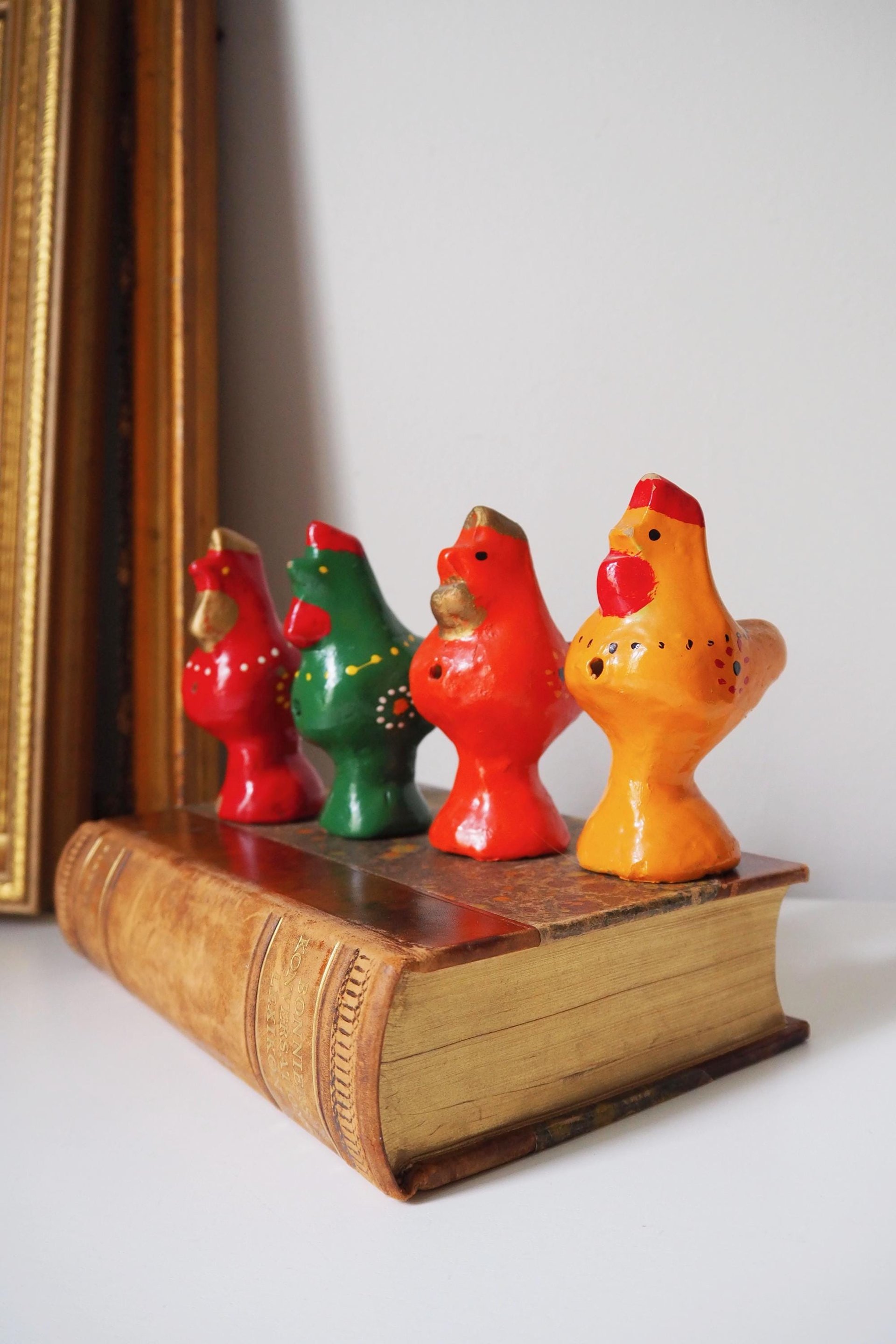 Vintage bird whistle set | Ceramic bird whistles | Retro bird whistles | Colourful bird whistles | Made in Finland | Finnish bird whistles