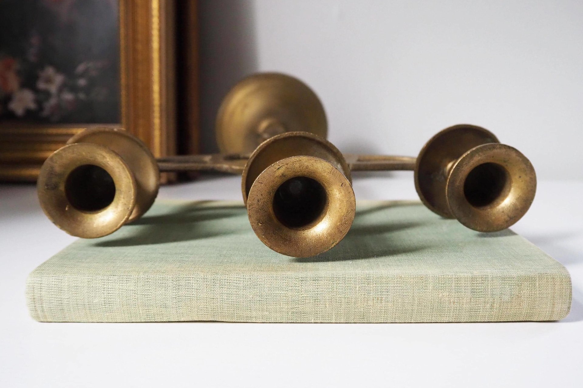 Vintage three arm candelabra | Vintage candelabrum | Three arm candlestick holder | Vintage candelabra | Art nouveau candelabrum