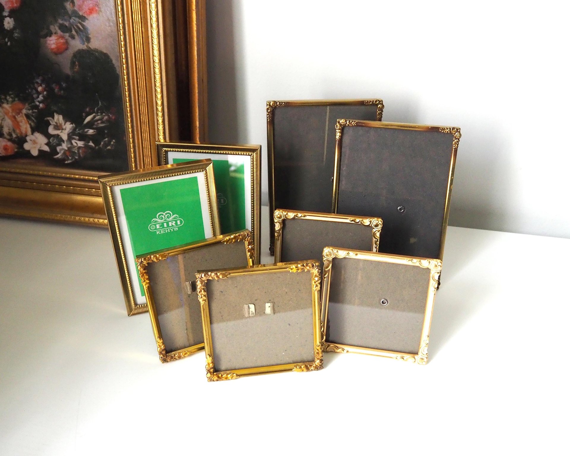 Vintage brass photo frame sets | Set of two vintage brass photo frames | Matching vintage frames | Brass picture frames | Vintage frames