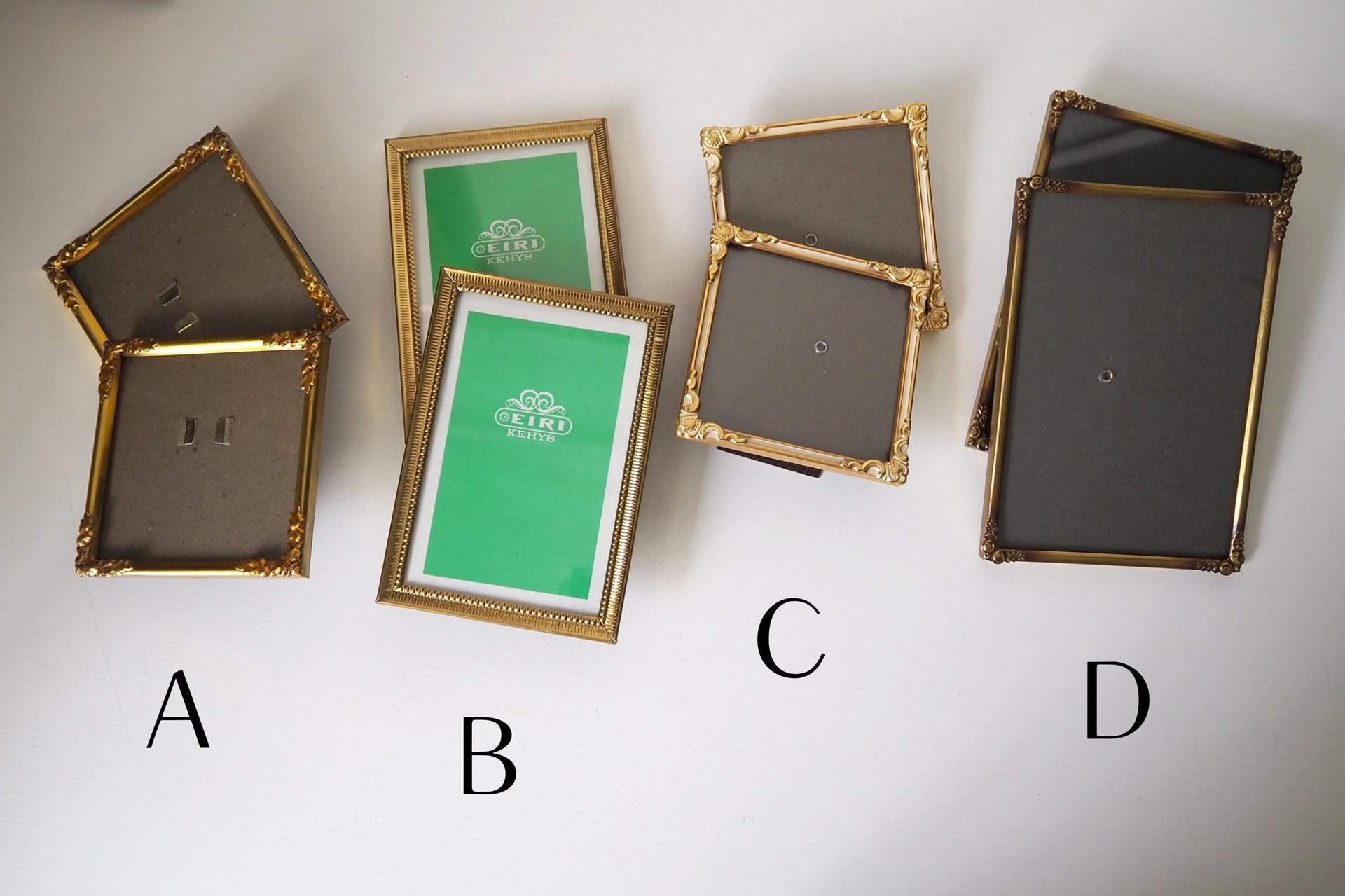 Vintage brass photo frame sets | Set of two vintage brass photo frames | Matching vintage frames | Brass picture frames | Vintage frames