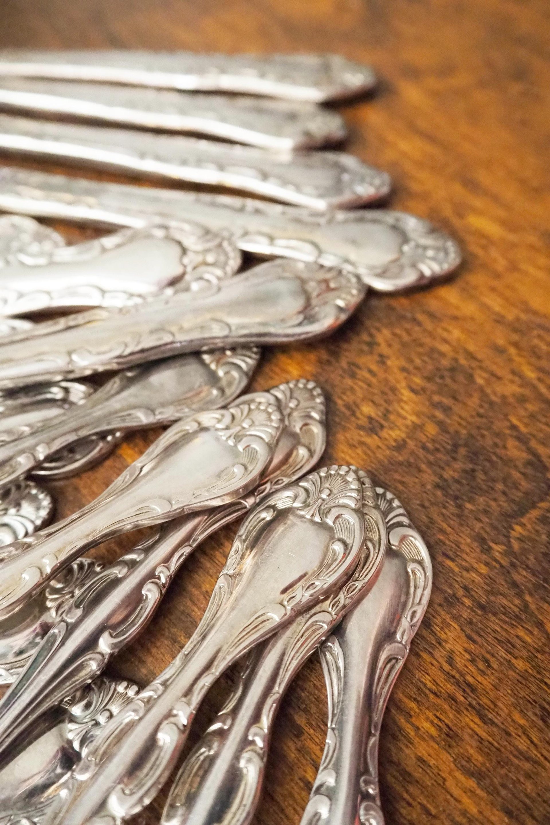 Vintage flatware set for six | Vintage silver plated forks, knives and spoons | Small forks, knives and spoons | Small cutlery set