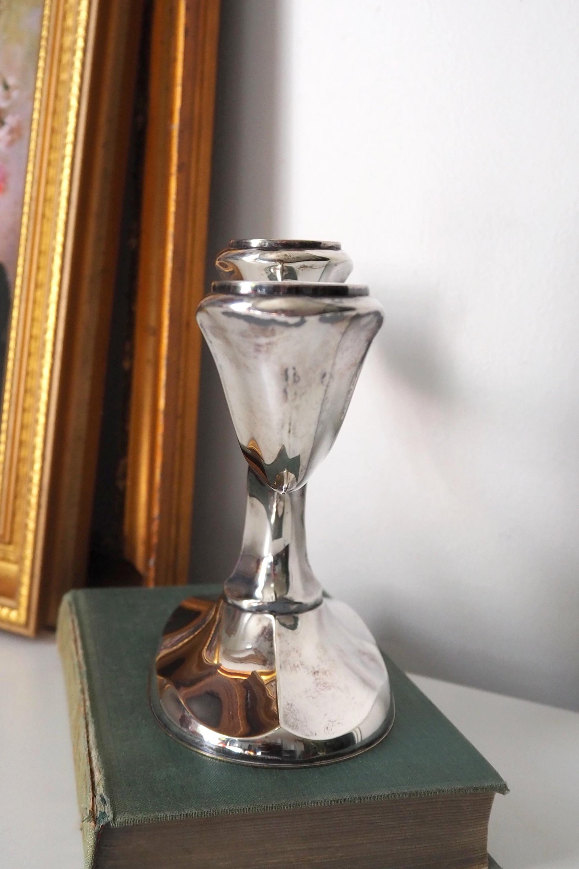 Vintage alpacca candelabra | Alpacca silver candelabra | Three arm candlestick holder | Vintage candelabrum