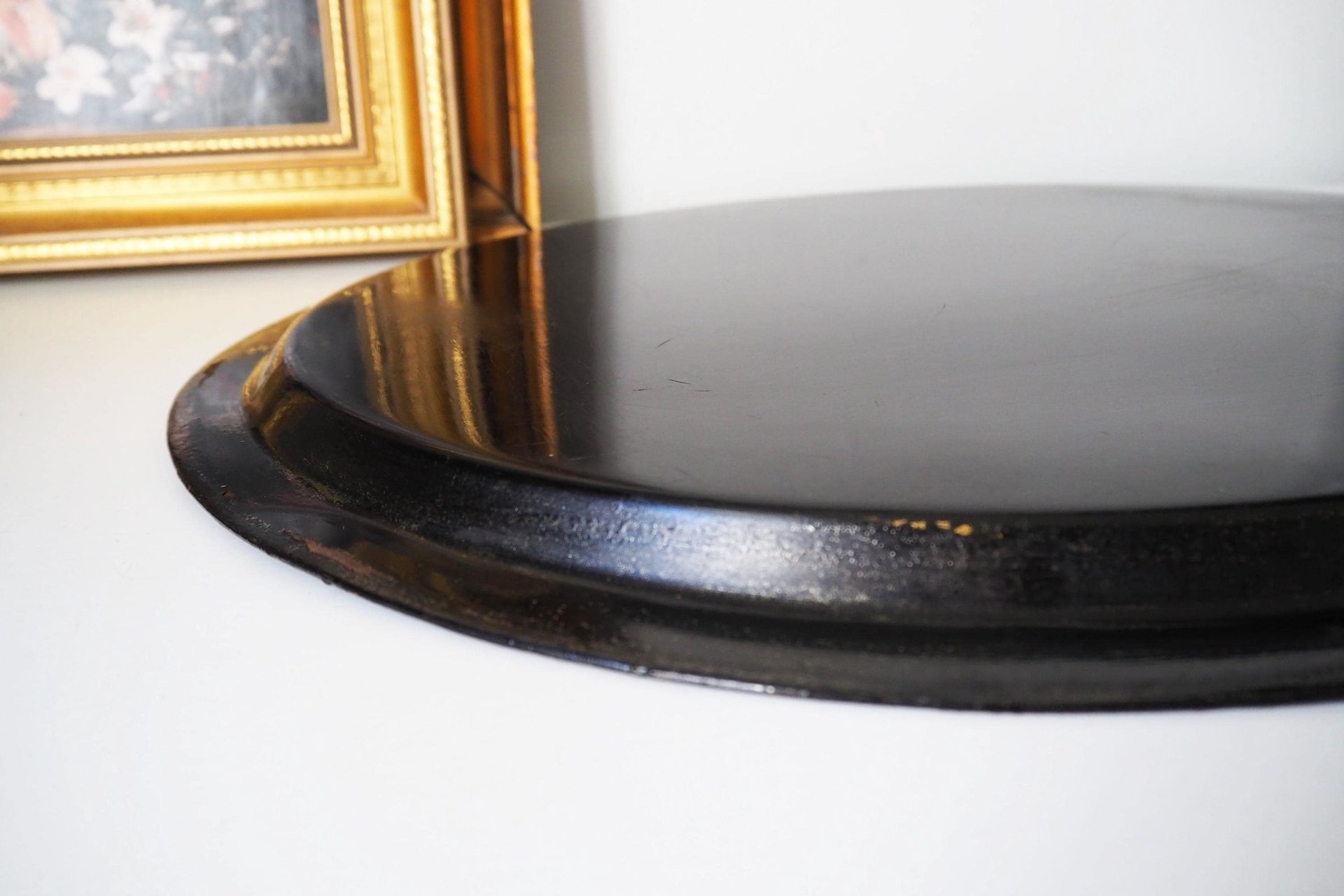 Vintage floral metal tray | Large handpainted floral tray | Vintage floral tray | Vintage Zhostovo tray | Vintage oval tray