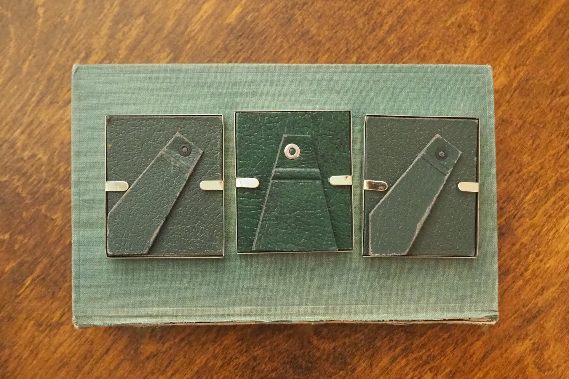 Set of three vintage picture frames | Tiny photo frames | Danish picture frames | Vintage brass picture frames | Small Jyden photo frames