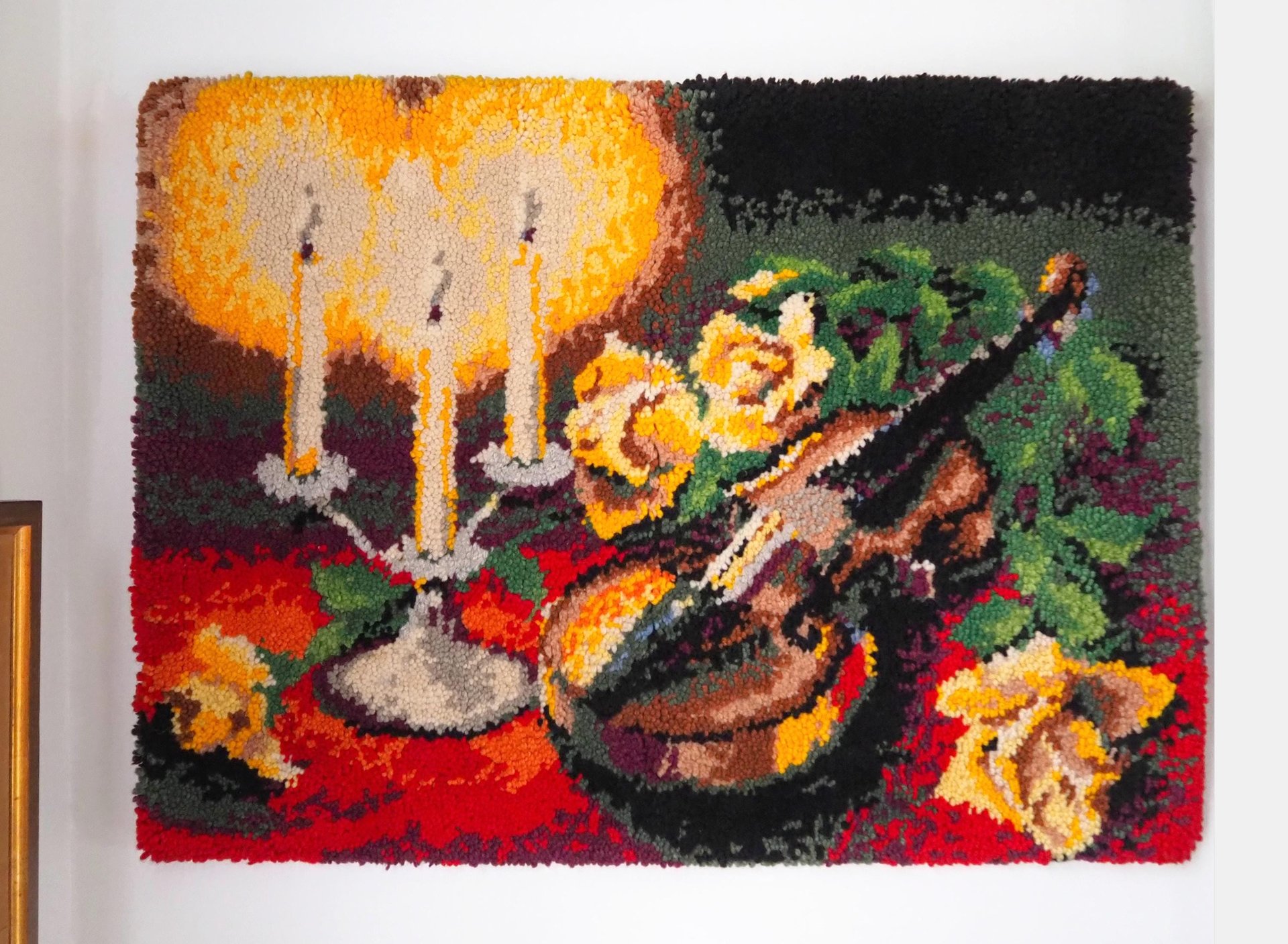 Vintage wall hanging | Vintage violin tapestry | Thick wall tapestry | Cottage core wall hanging | Vintage tapestry | Retro wall hanging