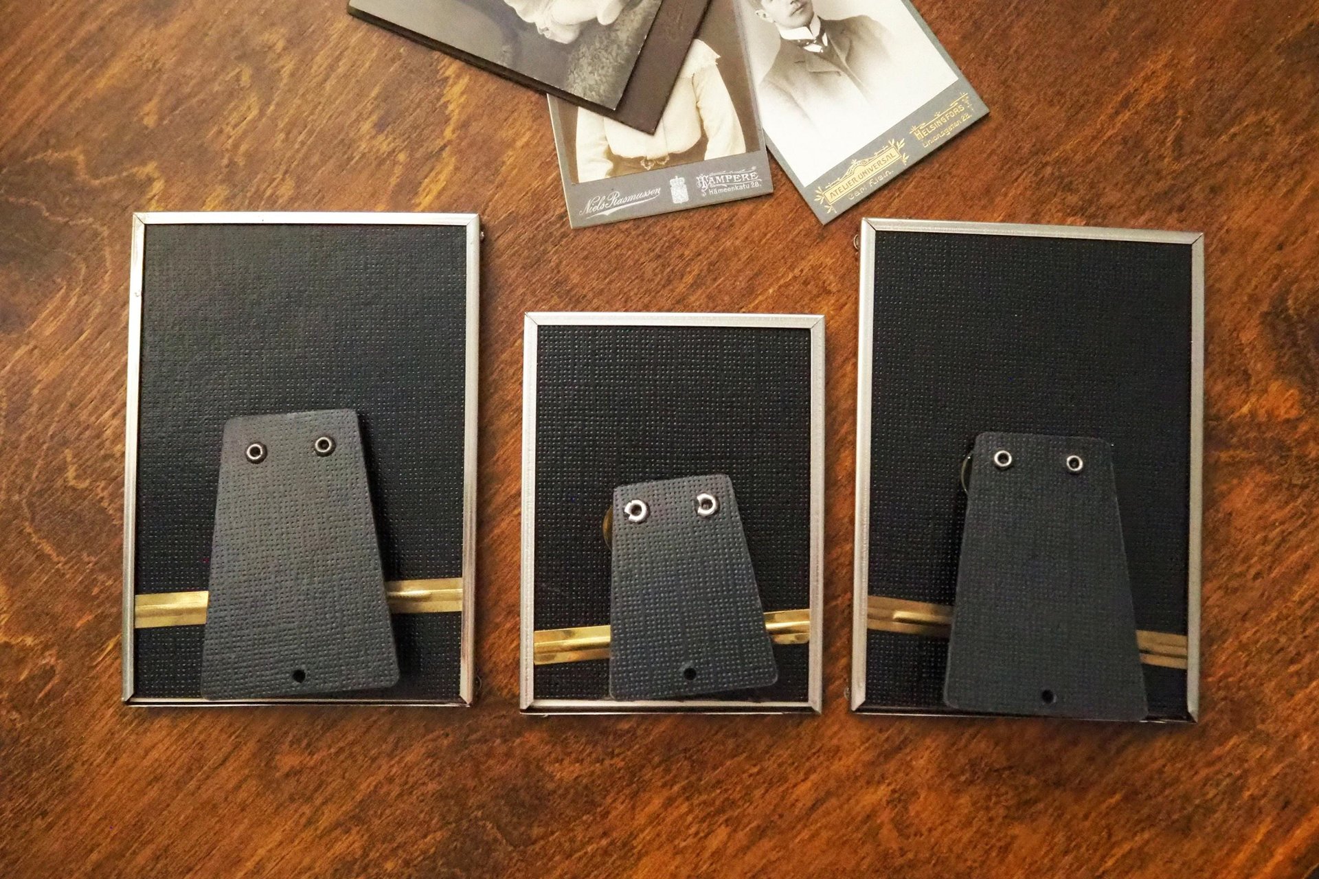 Set of three vintage photo frames | Vintage silver plated photo frames | Silver plated vintage frames | Silver plated picture frames