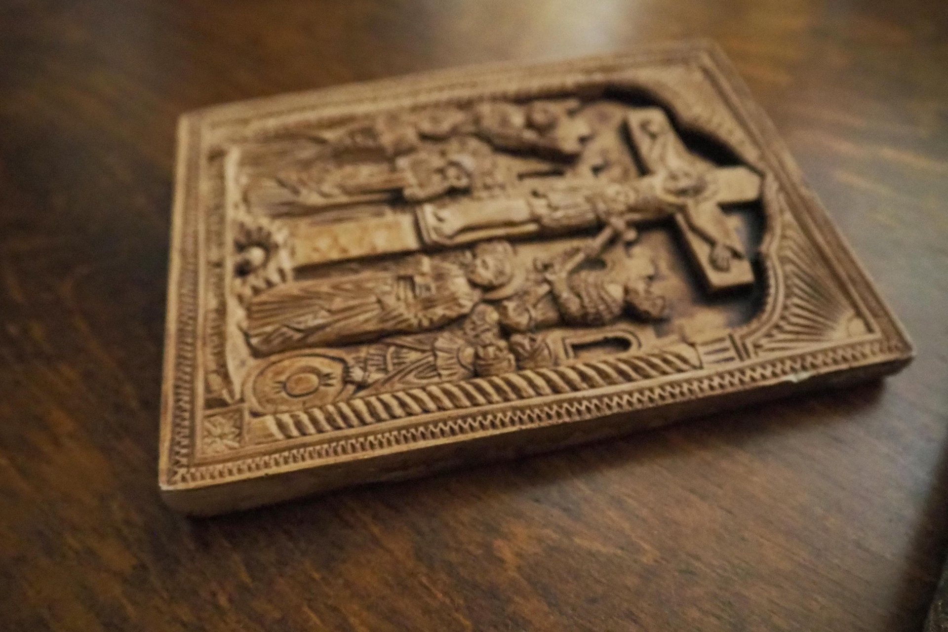 Vintage Orthodox icon | Orthodox icon | Ceramic religious icon | Vintage ceramic icon | Small vintage icon