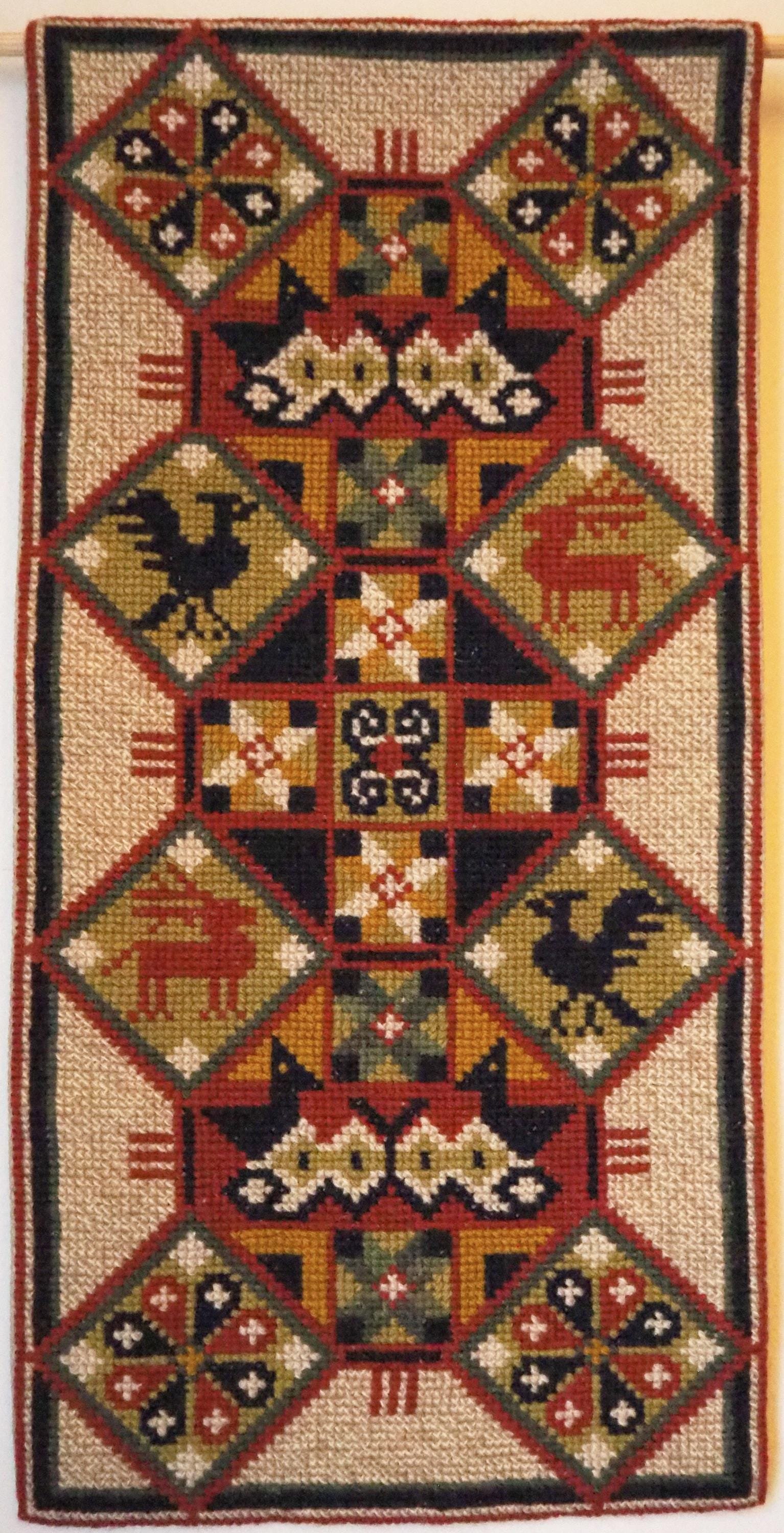 Vintage wall hanging | Scandinavian wall hanging | Traditional wall tapestry | Ornamental wall hanging | Finnish tapestry