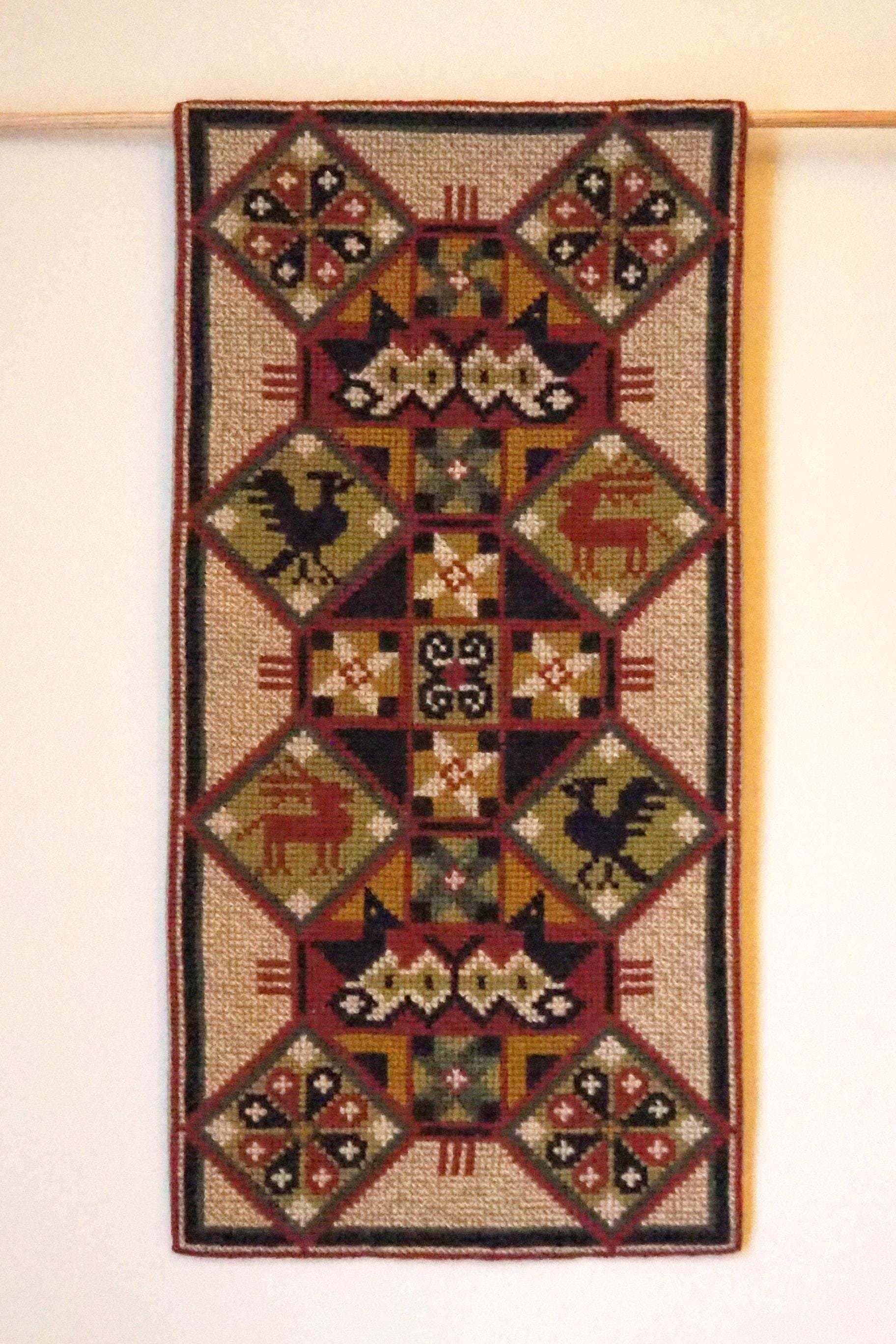 Vintage wall hanging | Scandinavian wall hanging | Traditional wall tapestry | Ornamental wall hanging | Finnish tapestry