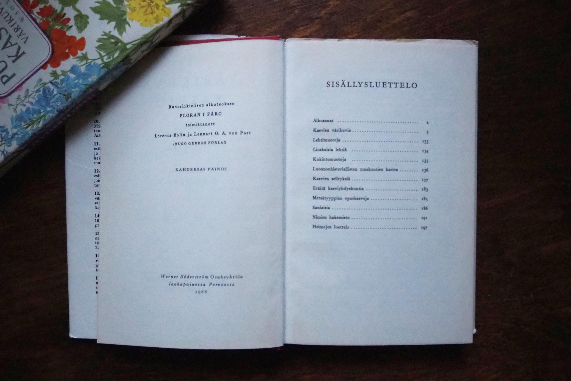 Vintage flower and plant book set | Finnish flower books | Vintage botanical books | Illustrated flower books | Vintage floral illustrations