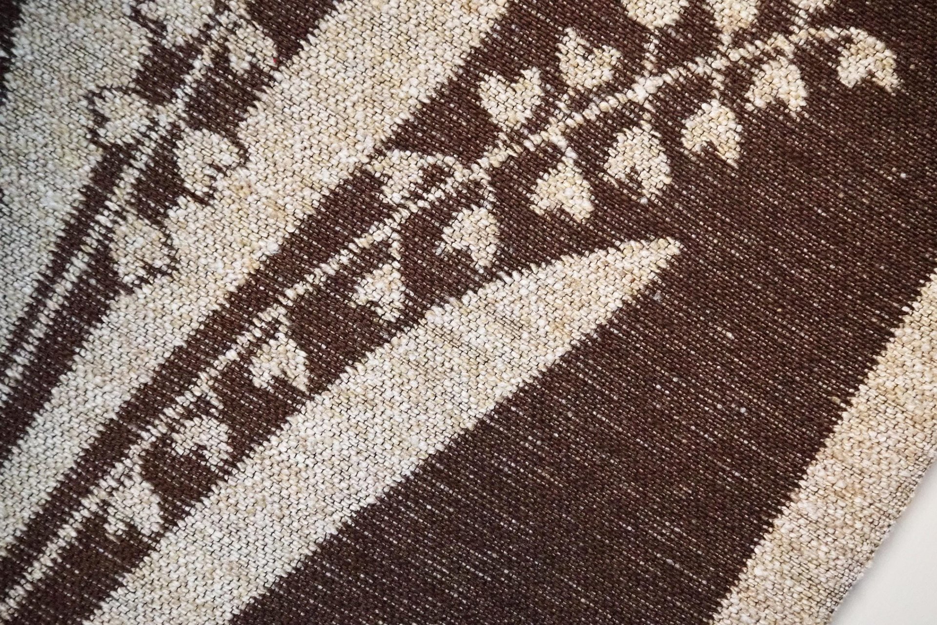 Vintage wall hanging | Lily of the Valley wall tapestry | Large wall hanging | Scandinavian woven textile | Brown wall hanging