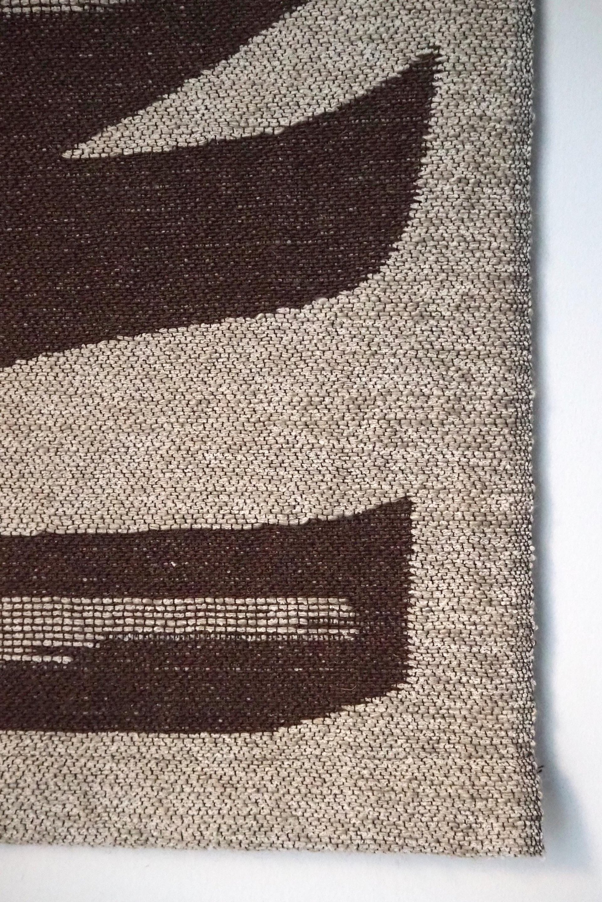 Vintage wall hanging | Large wall hanging | Scandinavian woven textile | Brown and beige wall hanging | Abstract wall tapestry