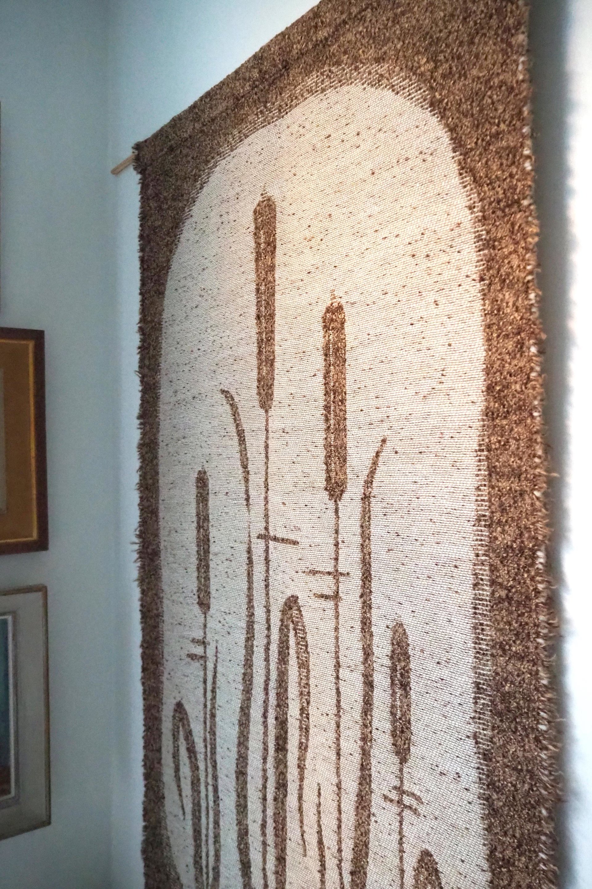 Vintage wall hanging | Scandinavian wall tapestry | Lapuan Kankurit wall hanging | Vintage wall tapestry | Finnish wall tapestry | Cattails