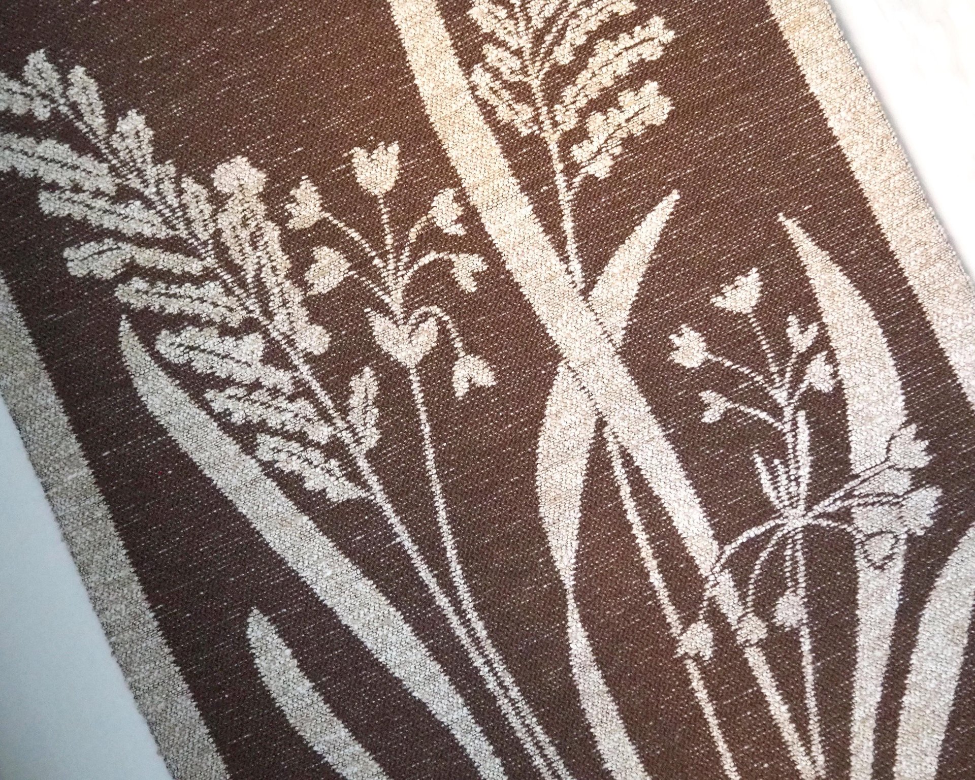 Vintage wall hanging | Large wall hanging | Scandinavian wall tapestry | Brown and beige wall hanging | Made in Finland