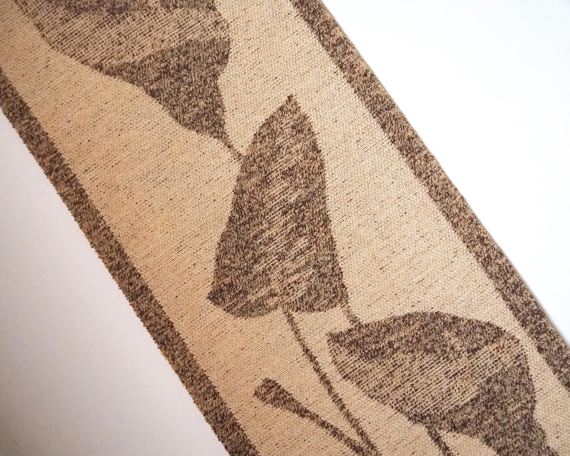 Vintage wall hanging | Long wall hanging | Scandinavian woven textile | Brown and beige wall hanging | Retro wall hanging