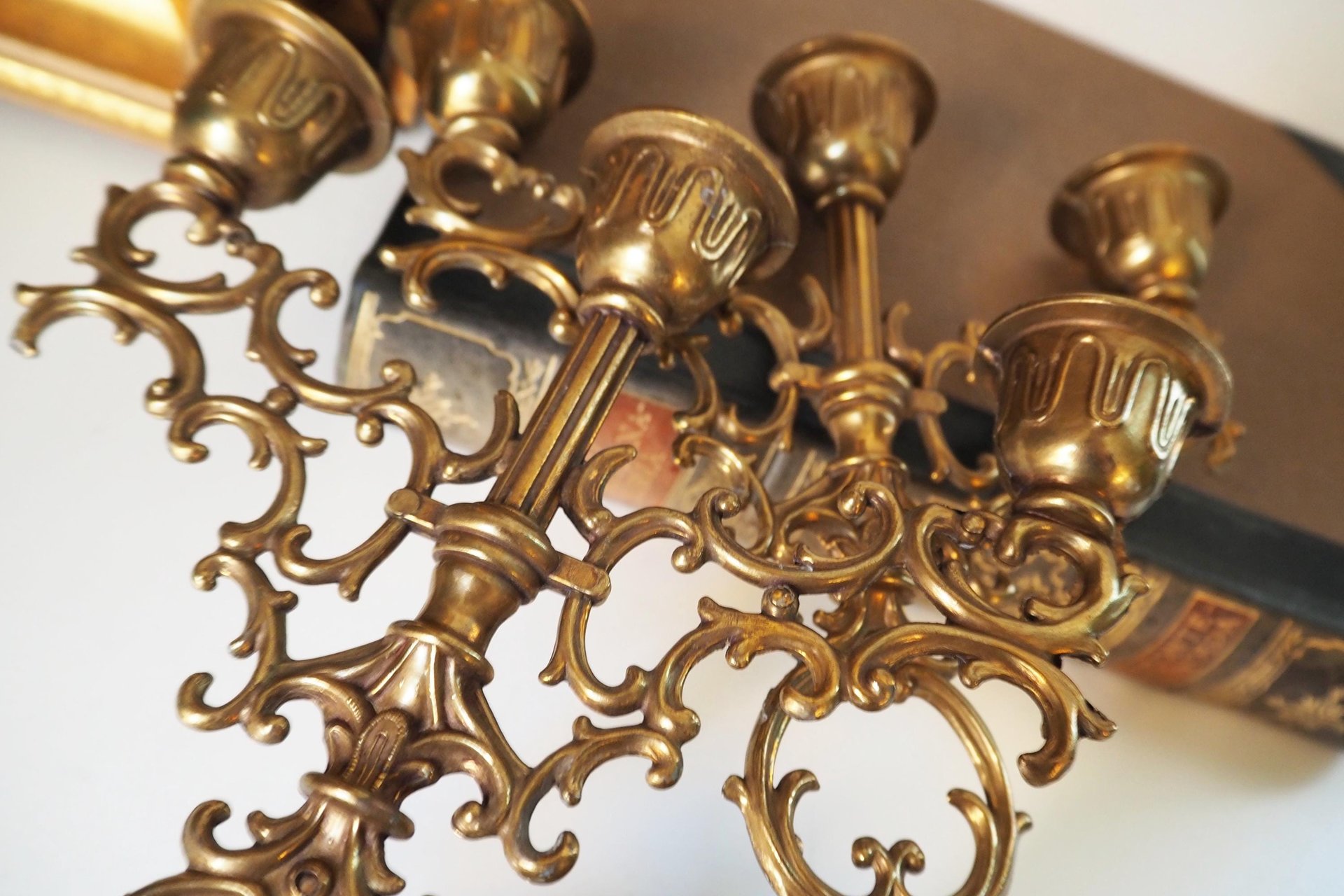 Vintage three arm candelabrums | Set of two matching candelabrums | Three arm candlestick holders | Vintage candelabra | Matching candelabra