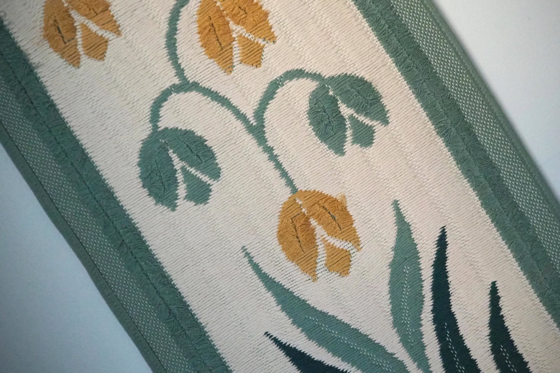 Vintage wall hanging | Floral wall tapestry | Scandinavian woven textile | Pastel wall tapestry | | Made in Finland