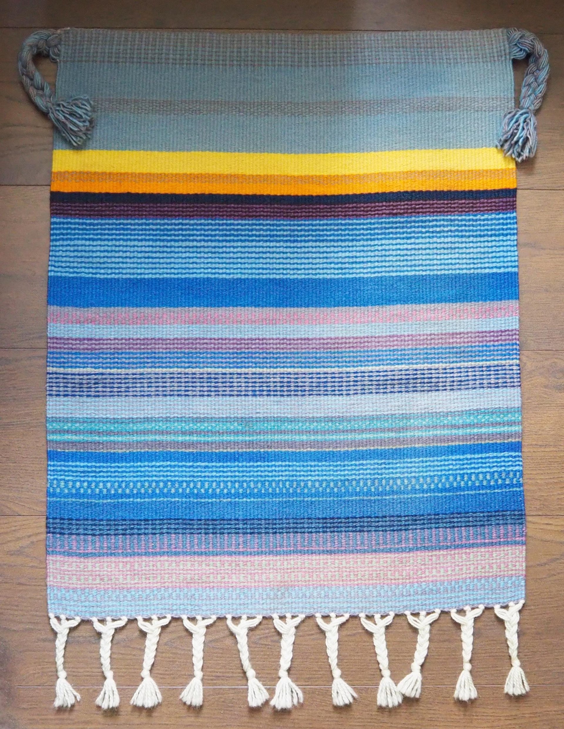 Vintage wall tapestry | Arktinen Horisontti by Elsa Montell-Saanio | Finnish Raanu | Lapland | Vintage wall hanging | Made in Finland