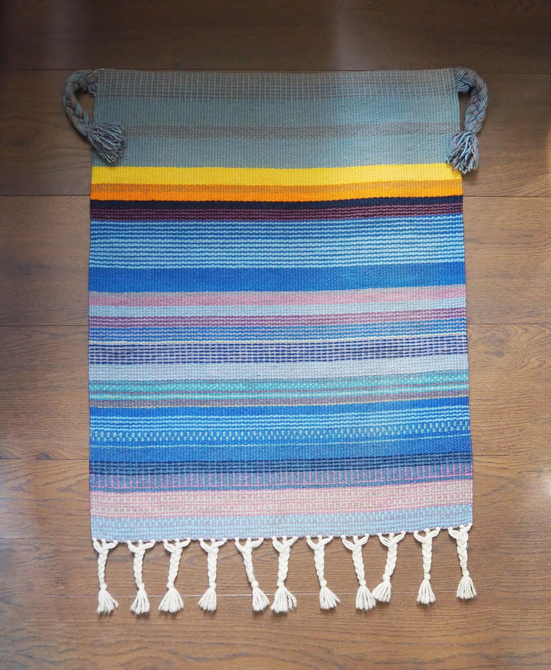 Vintage wall tapestry | Arktinen Horisontti by Elsa Montell-Saanio | Finnish Raanu | Lapland | Vintage wall hanging | Made in Finland