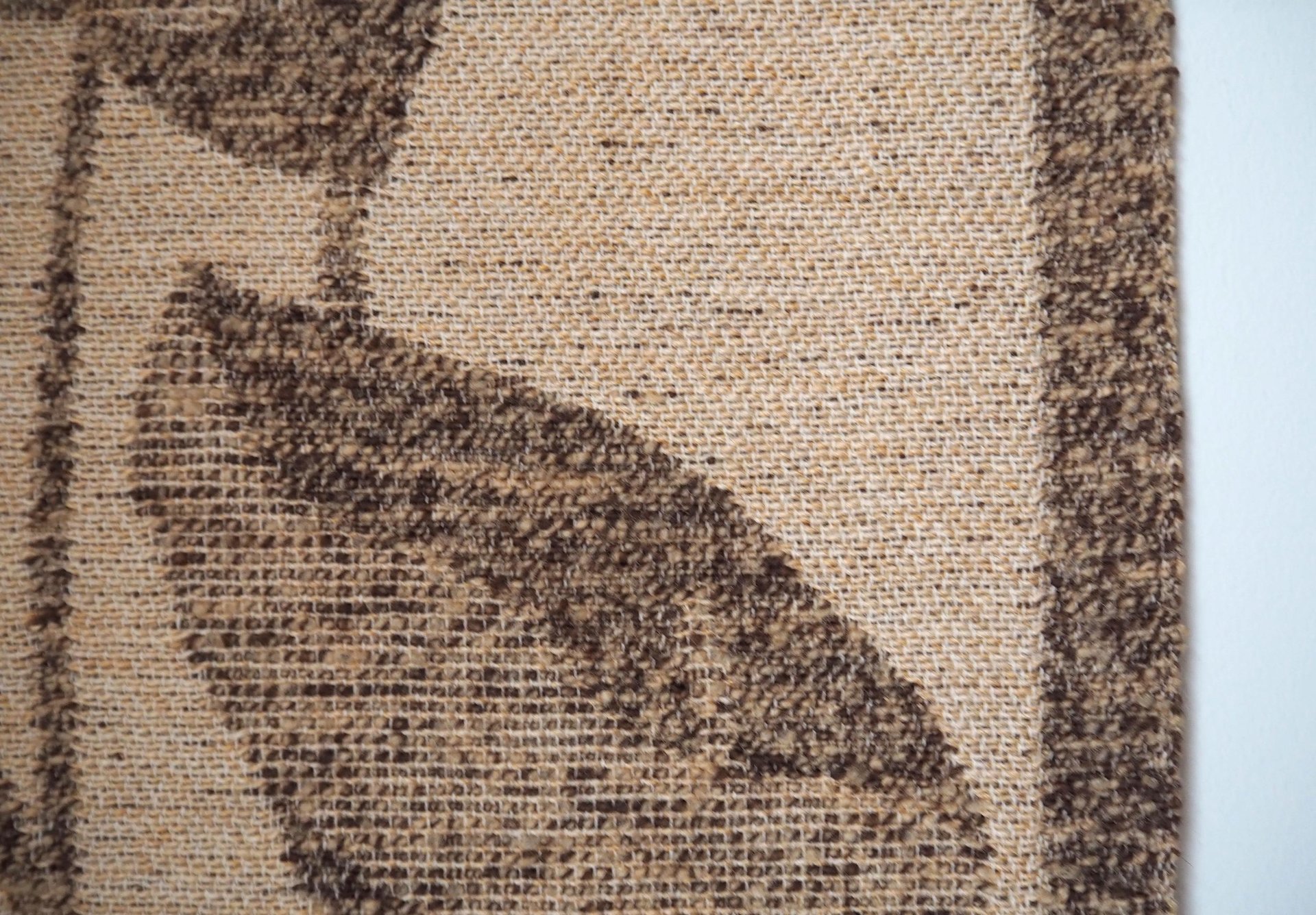 Vintage wall hanging | Long wall hanging | Scandinavian woven textile | Brown and beige wall hanging | Retro wall hanging