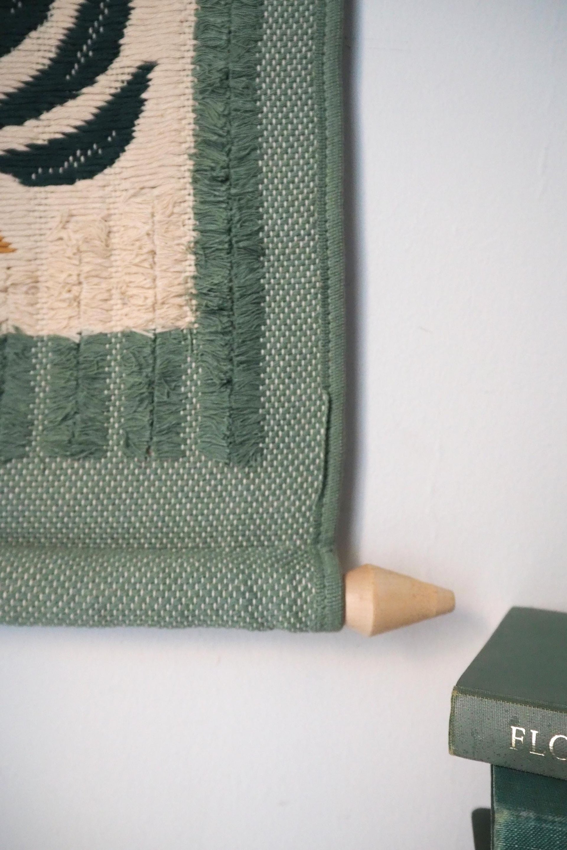 Vintage wall hanging | Floral wall tapestry | Scandinavian woven textile | Pastel wall tapestry | | Made in Finland