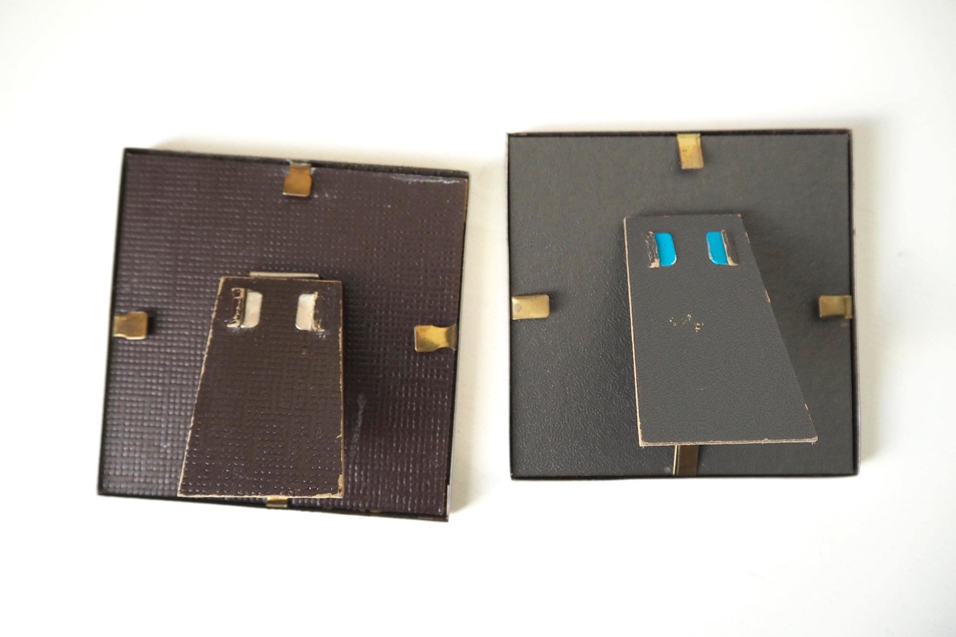 Set of two vintage photo frames | Vintage silver plated photo frames | Silver plated square frames | Silver plated picture frames