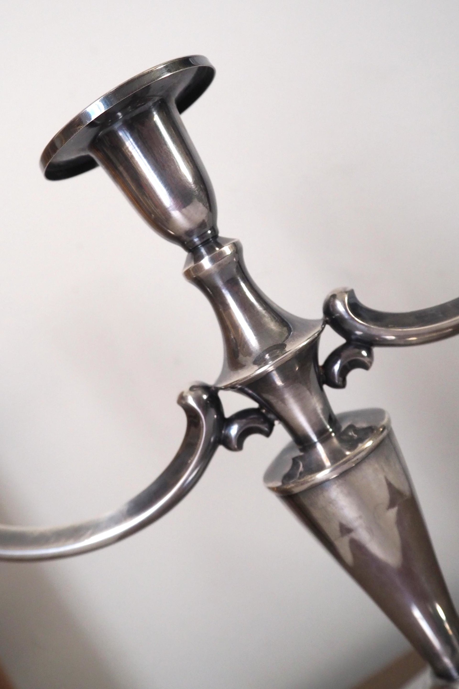 Vintage alpacca candelabra | Alpacca silver candelabra | Three arm candlestick holder | Vintage candelabrum